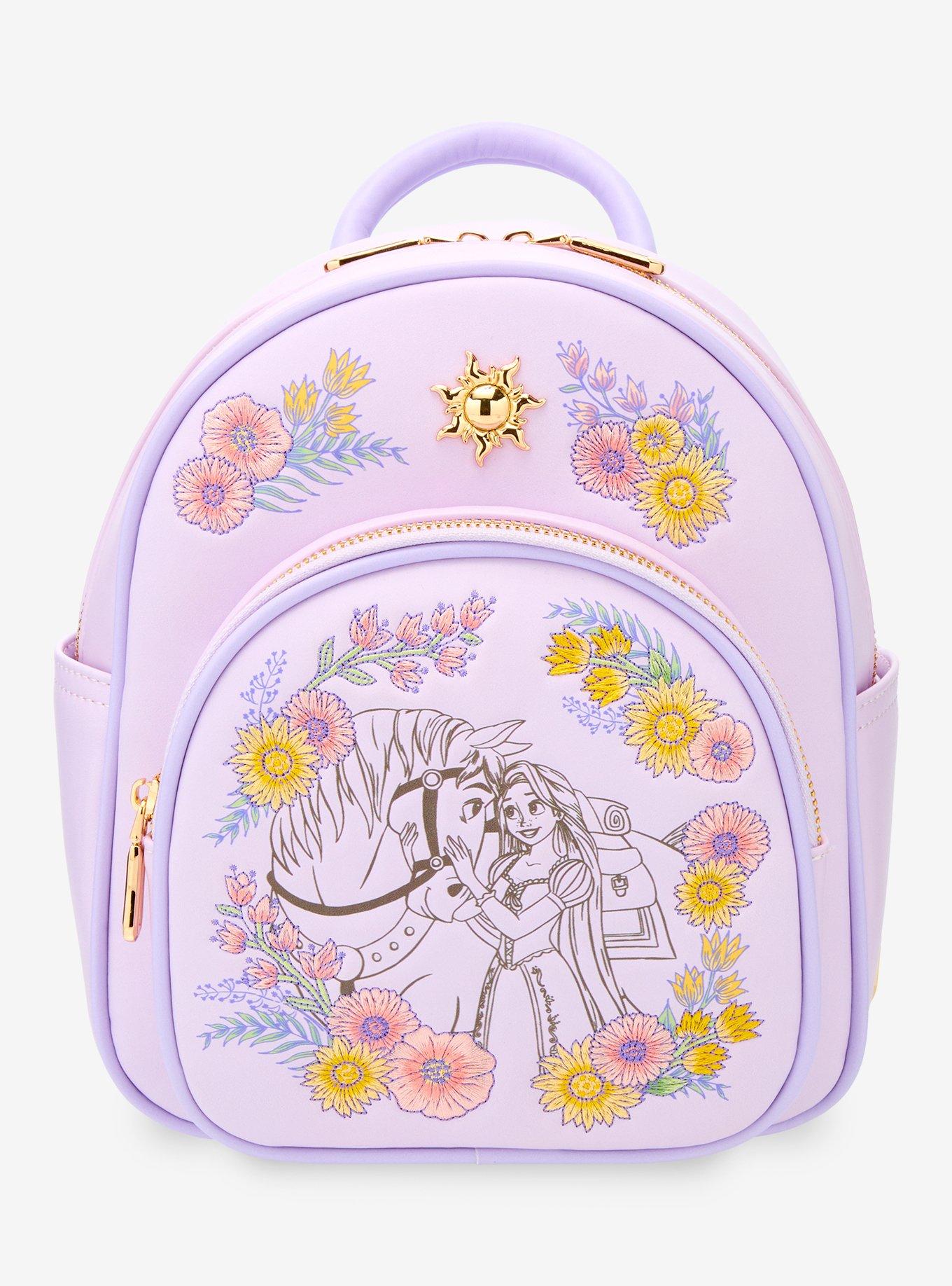 Disney Tangled Rapunzel and Maximus Floral Mini Backpack - BoxLunch Exclusive, , hi-res