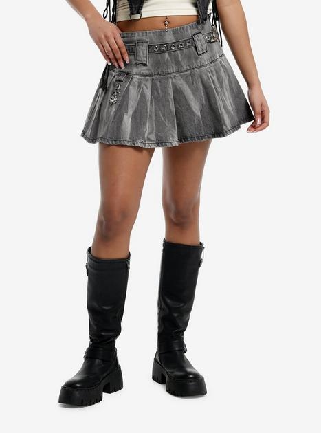 完売品　S w pleats crash skirt THEREDTHERED THEREDTHREAD S w pleats crash skirt