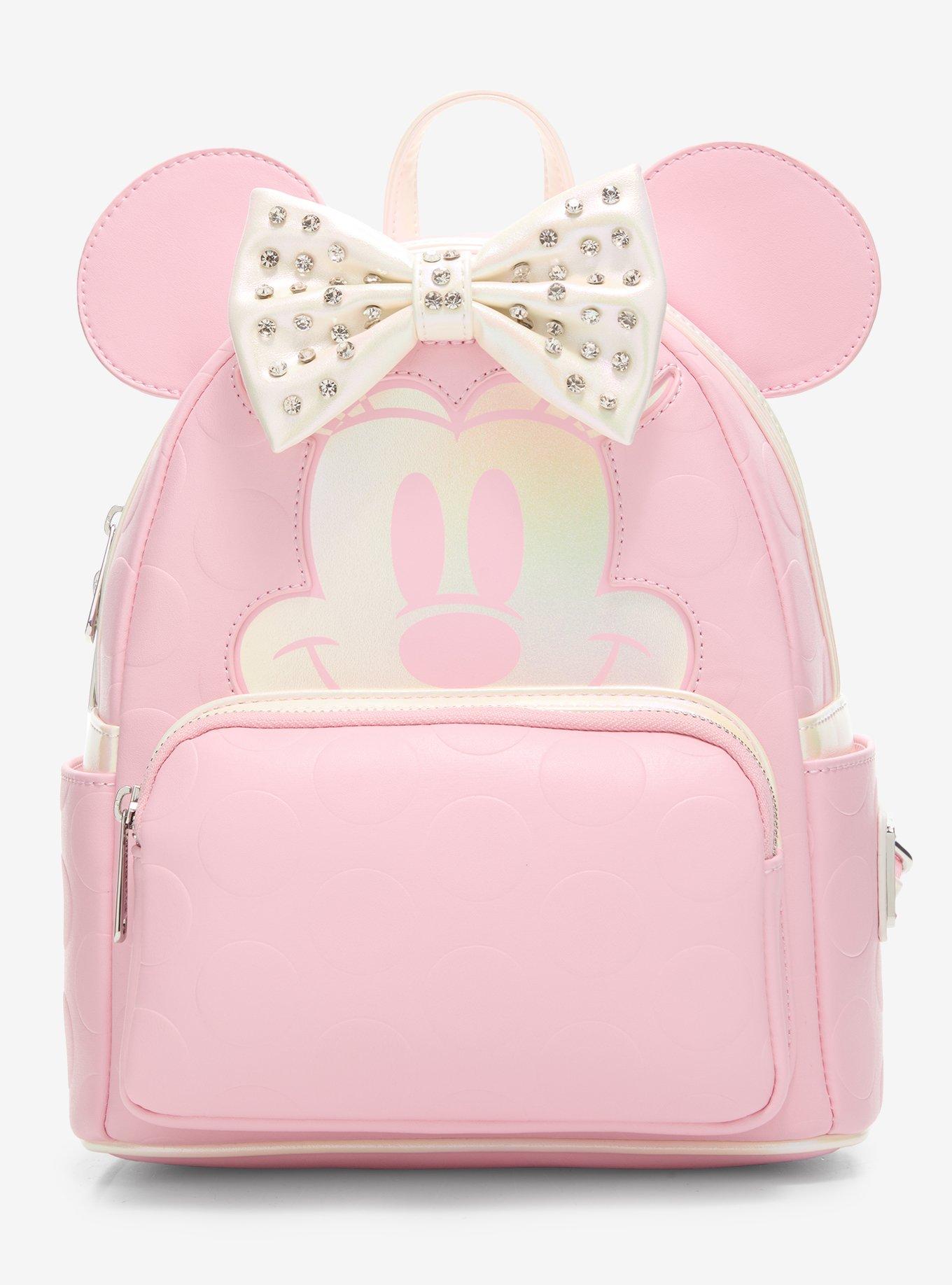 Loungefly Disney Minnie Mouse Rhinestone Bow Figural Mini Backpack - BoxLunch Exclusive