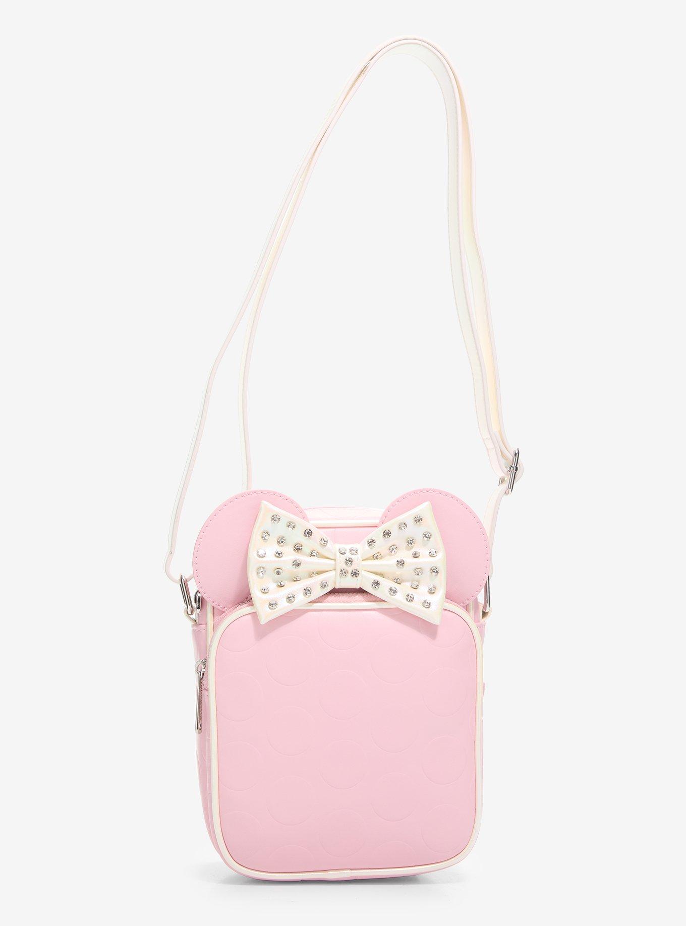 Loungefly Disney Minnie Mouse Rhinestone Bow Crossbody Bag - BoxLunch Exclusive, , hi-res
