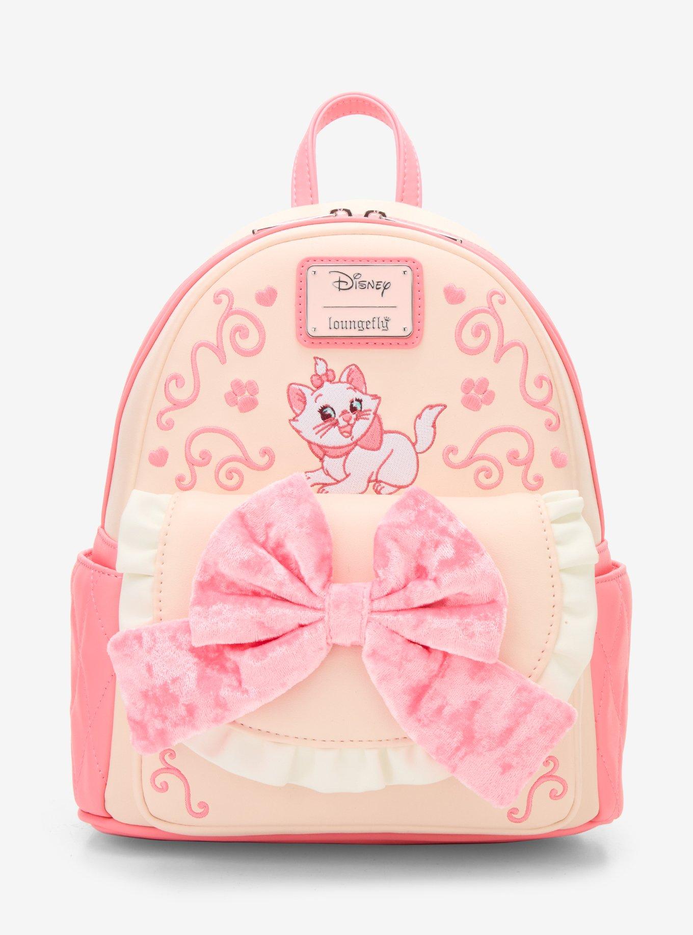 Loungefly Disney The Aristocats Marie Velvet Bow Mini Backpack - BoxLunch Exclusive, , hi-res