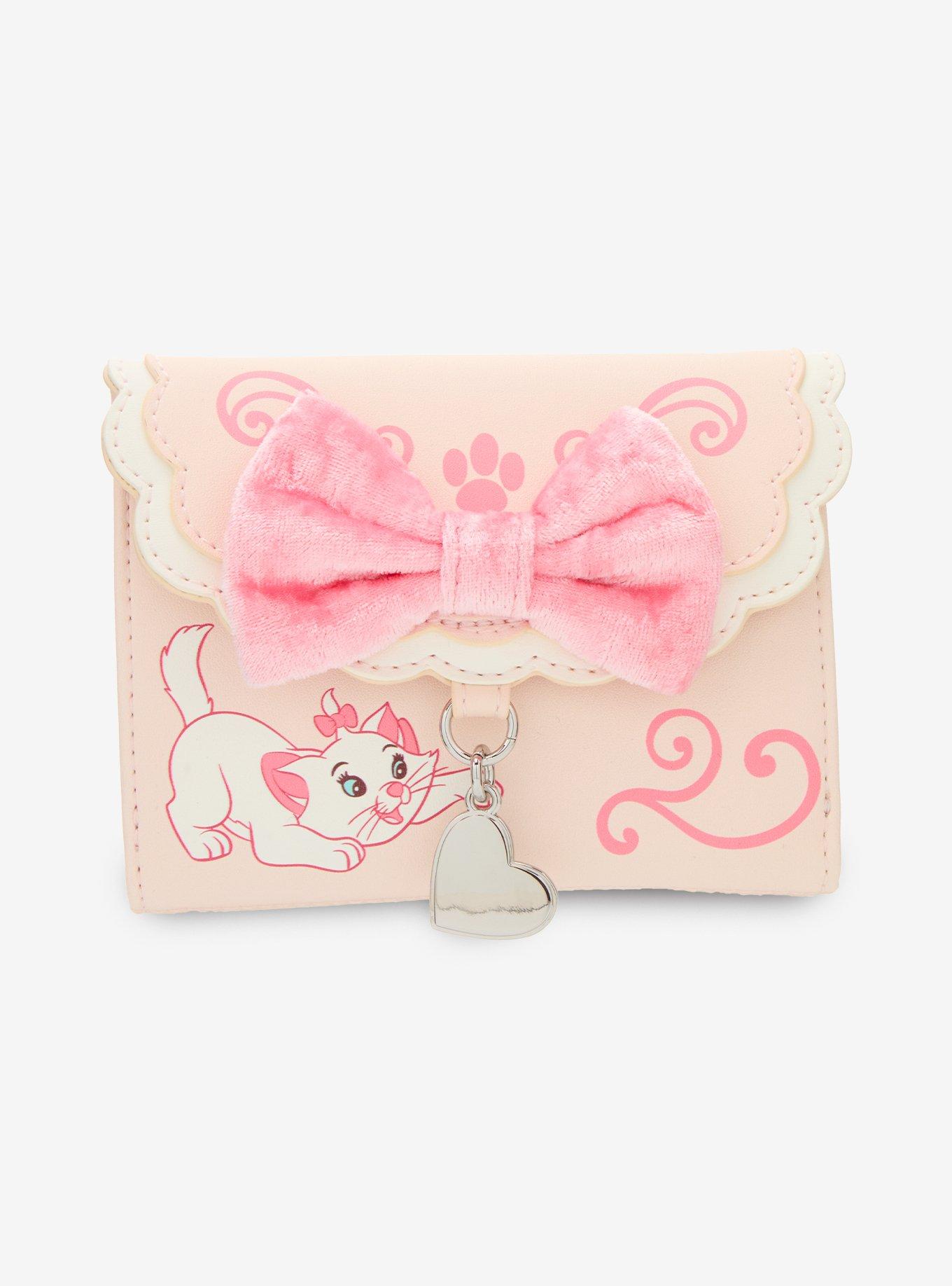 Loungefly Disney The Aristocats Marie Velvet Bow Mini Wallet - BoxLunch Exclusive, , hi-res