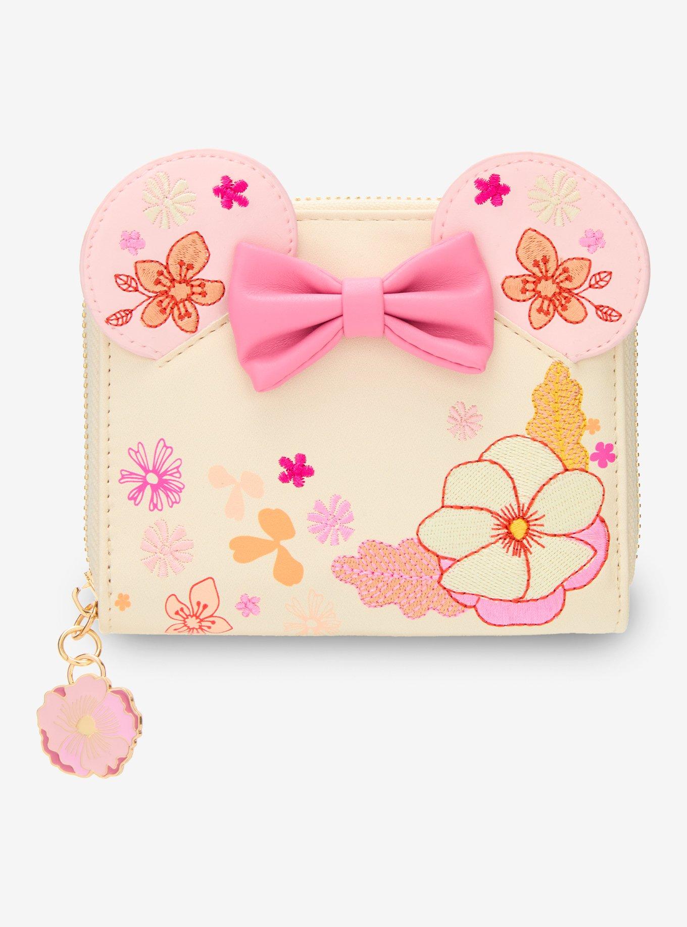 Disney Minnie Mouse Flower Zip Wallet, , hi-res