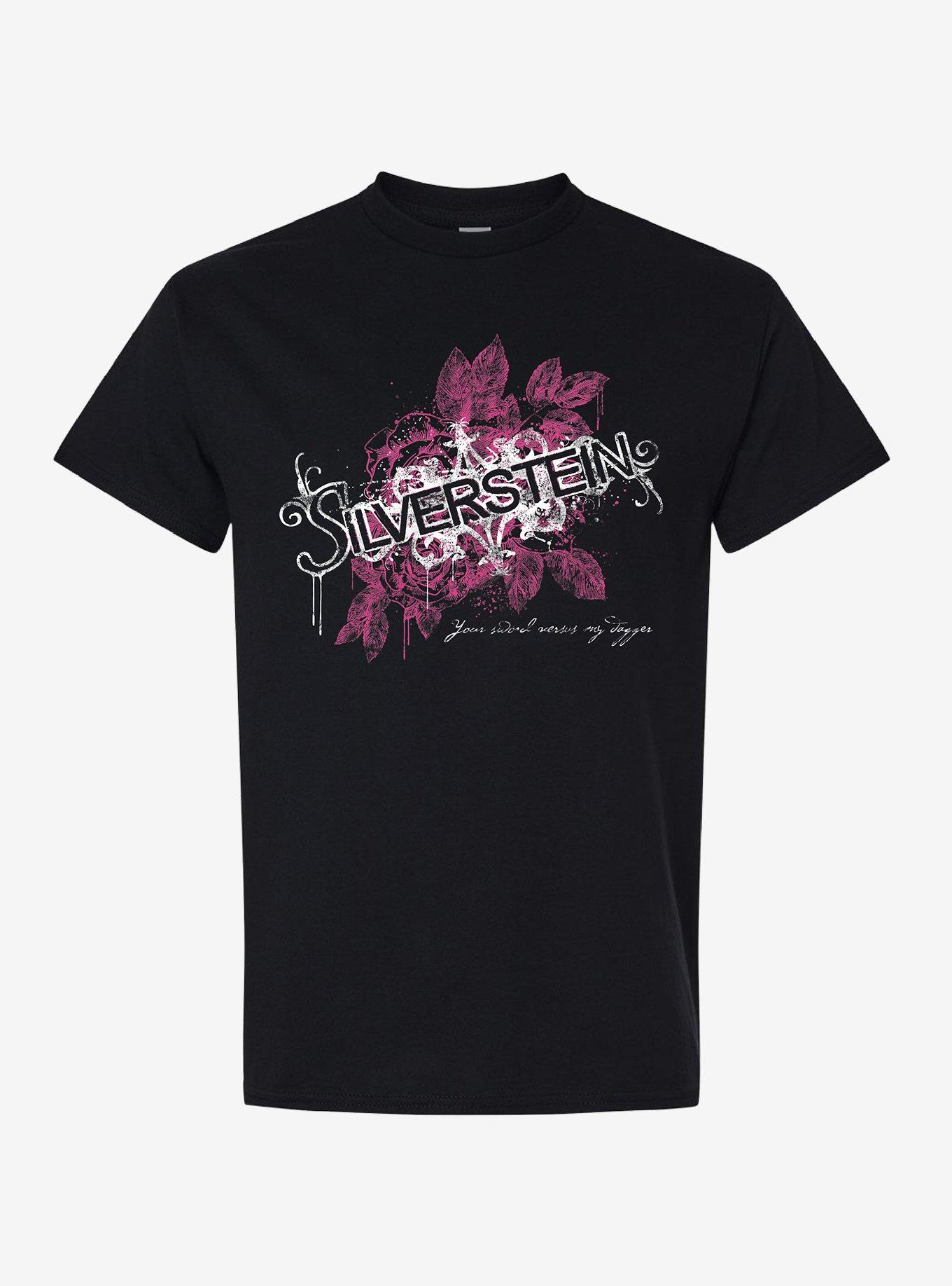 Silverstein Pink Floral Logo T-Shirt, , hi-res