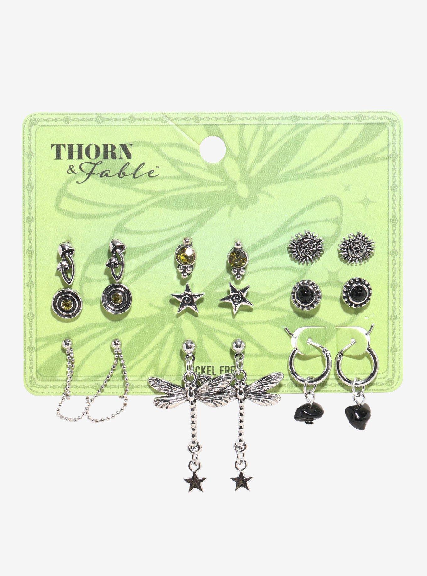 Thorn & Fable Dragonfly Star Earring Set, , hi-res