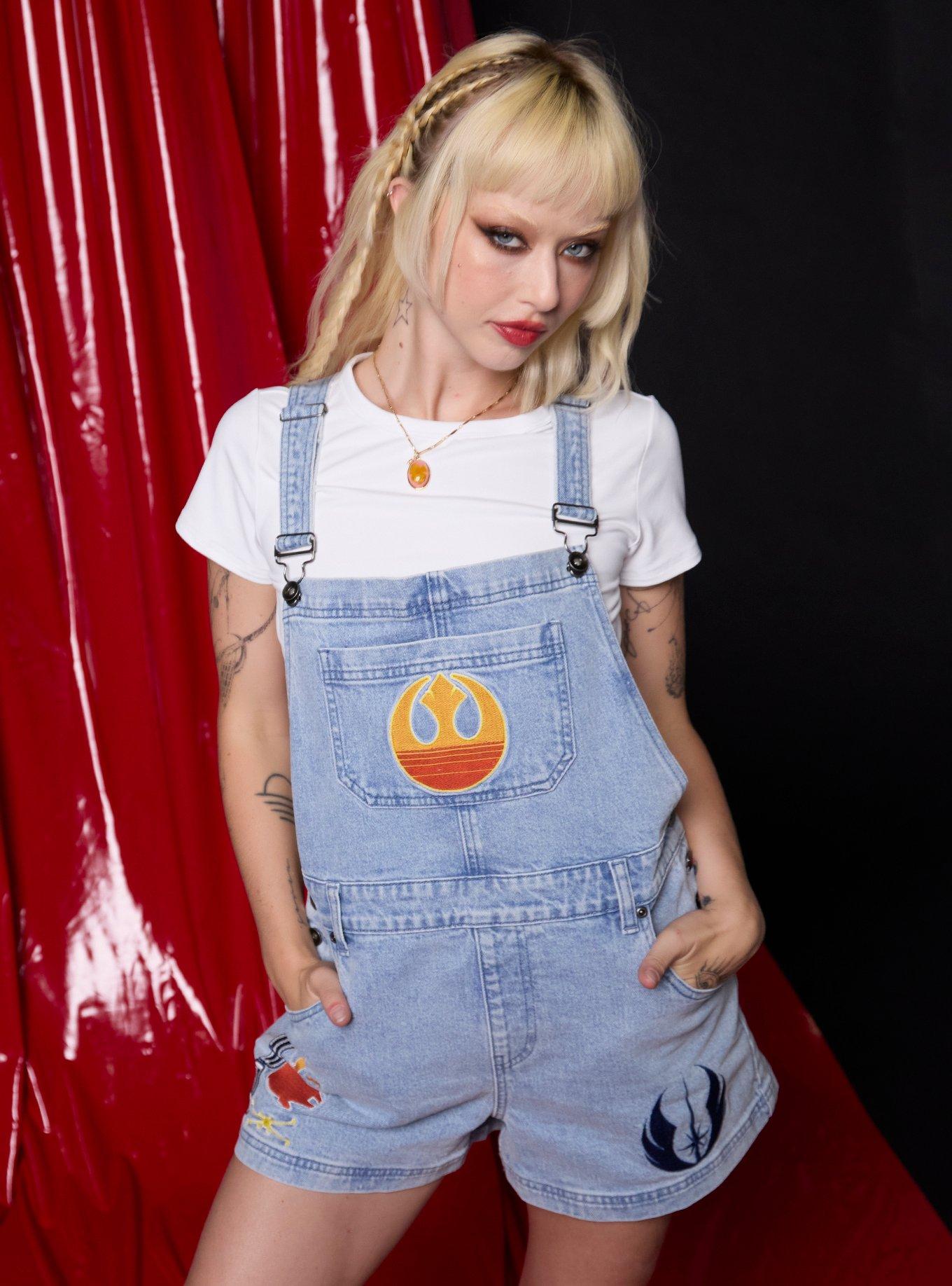 Her Universe Star Wars Rebel Denim Shortalls, , hi-res