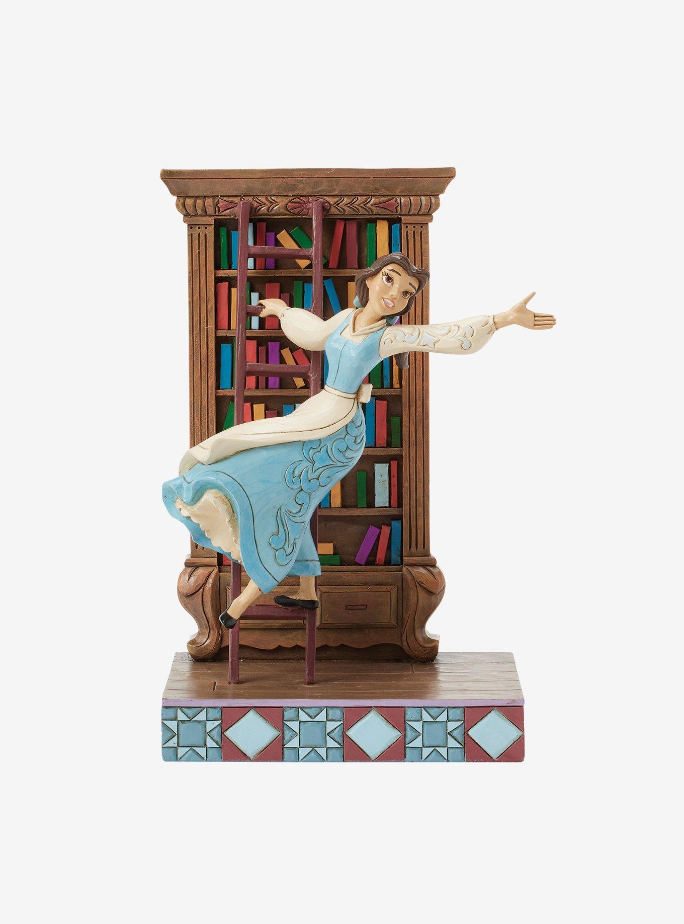 Disney Beauty and The Beast Belle With Bookshelf Figure