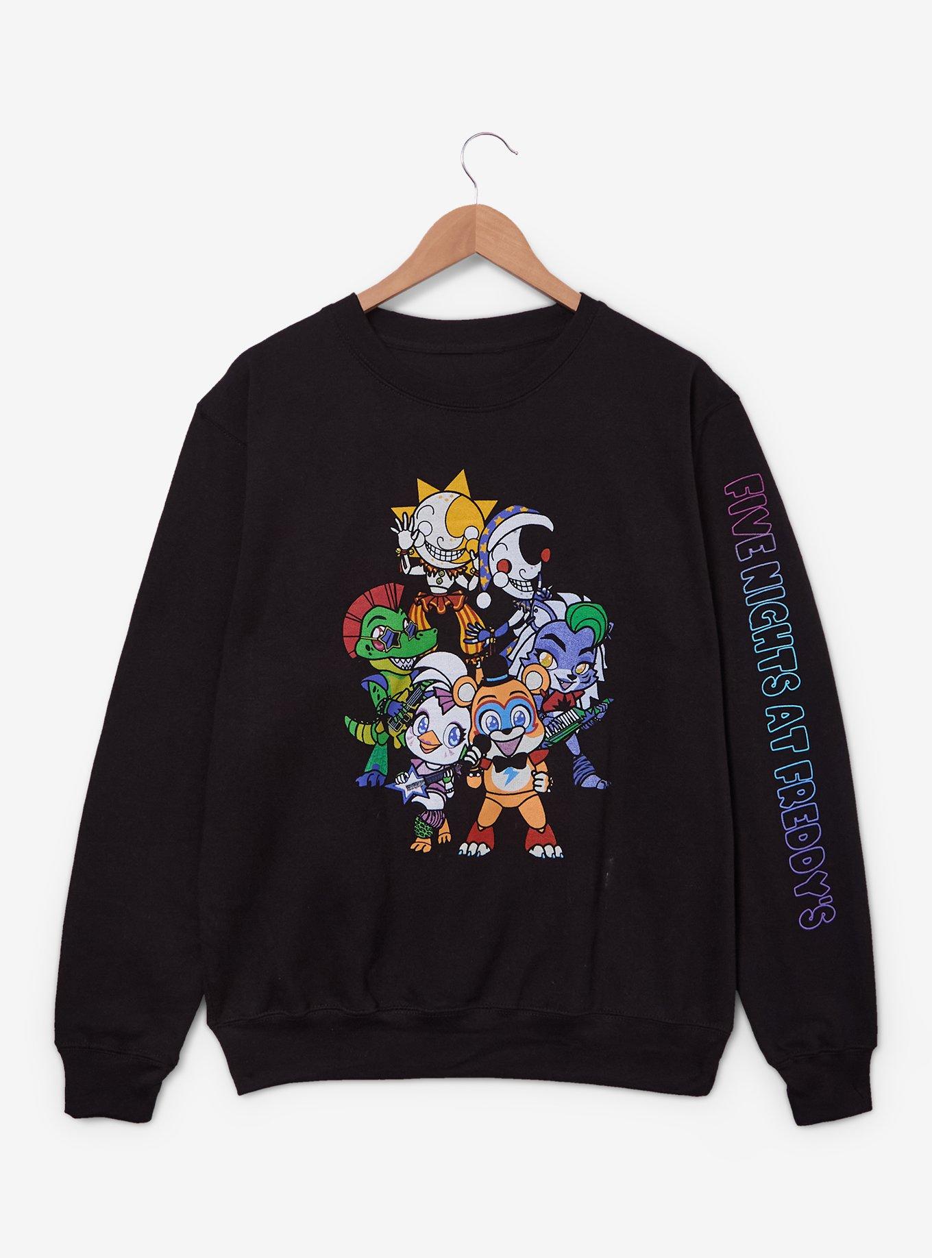 Five Nights At Freddy's: Security Breach Chibi Group Portrait Women's Crewneck - BoxLunch Exclusive, , hi-res