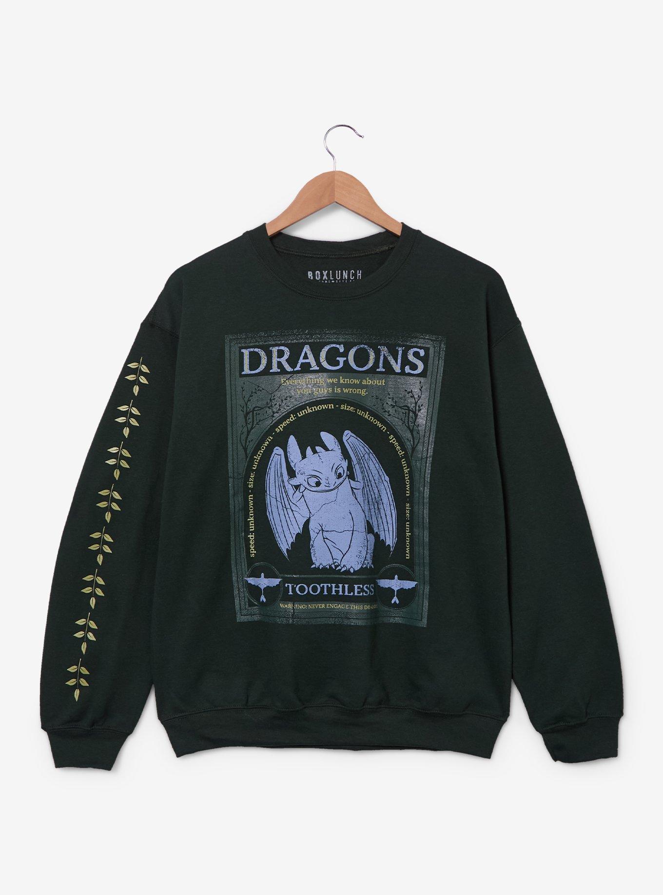 DreamWorks How To Train Your Dragon Toothless Frame Portrait Crewneck - BoxLunch Exclusive, , hi-res