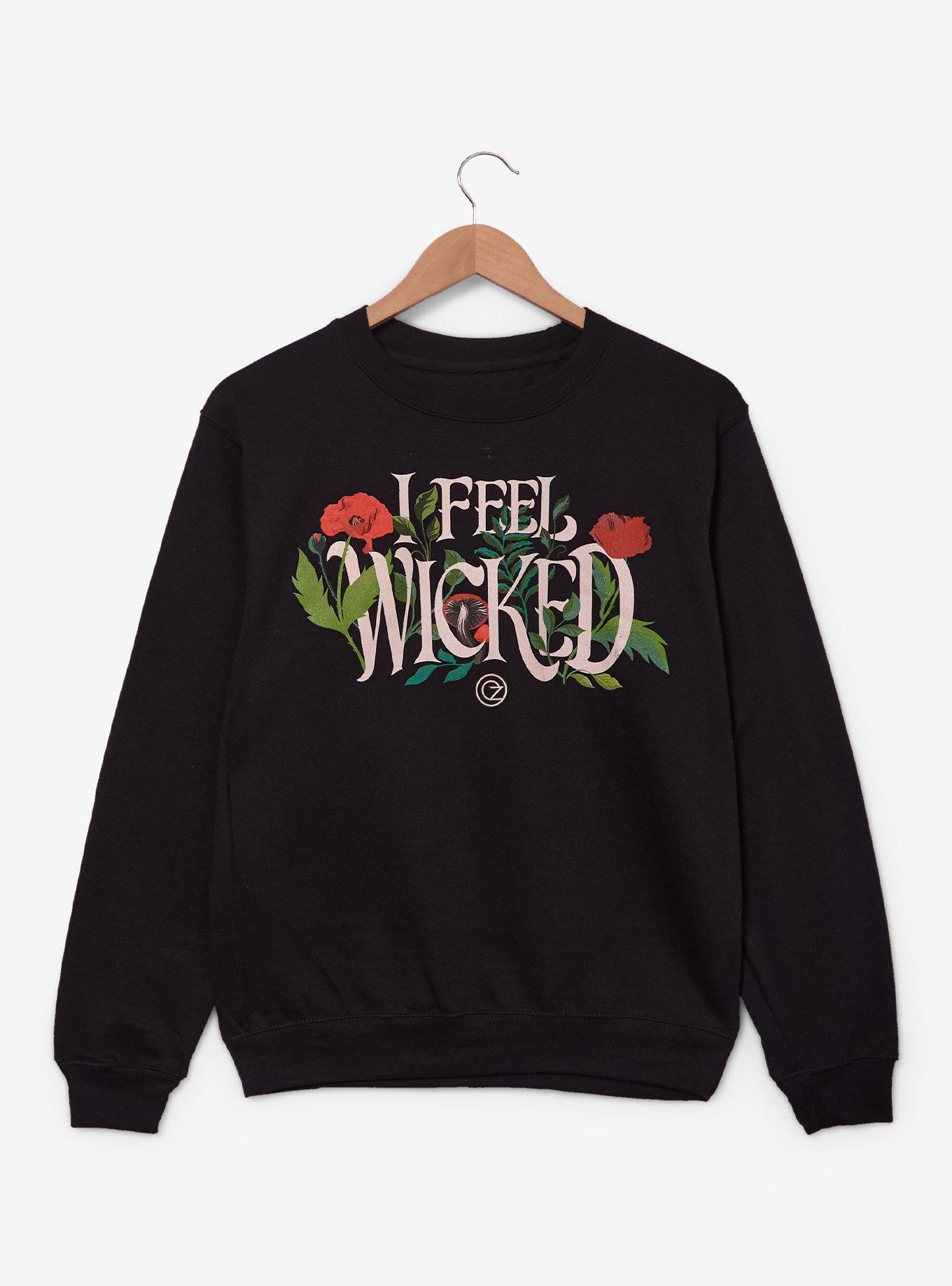 Wicked Floral I Feel Wicked Women's Crewneck - BoxLunch Exclusive, , hi-res