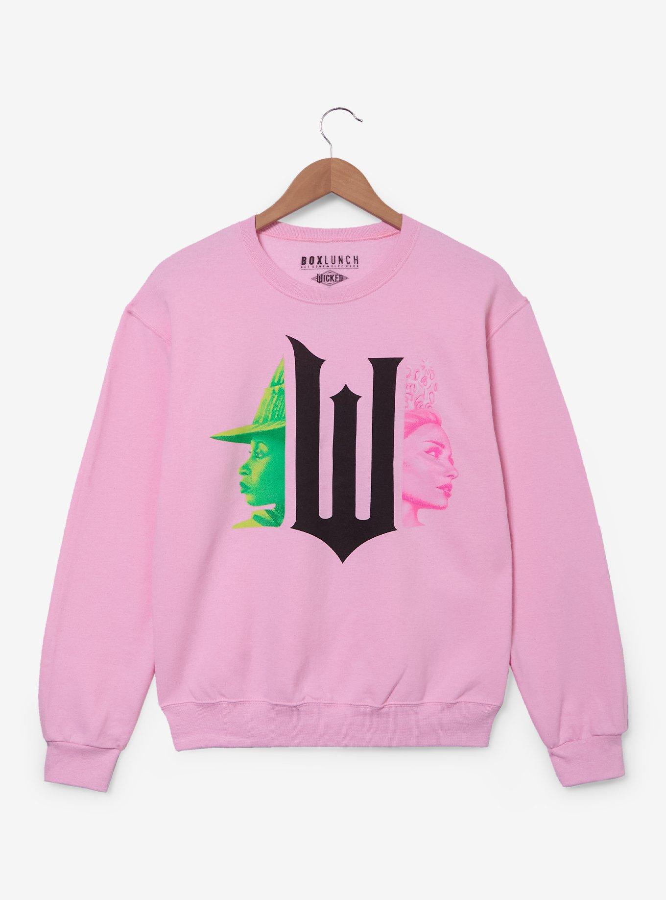 Wicked Glinda & Elphaba Logo Women's Crewneck - BoxLunch Exclusive, , hi-res
