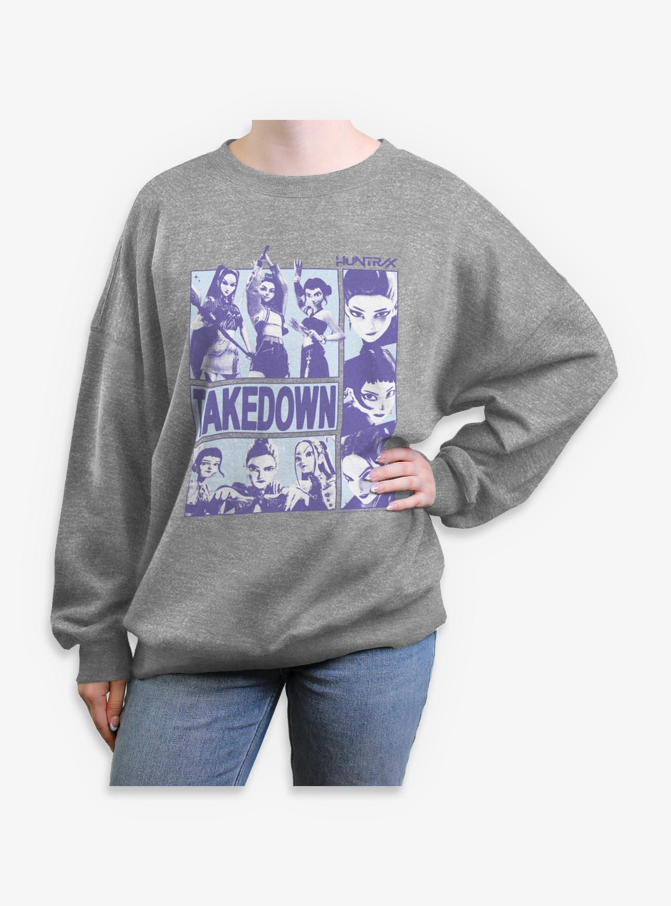 KPop Demon Hunters Takedown HUNTR/X Womens Oversized Sweatshirt, , hi-res