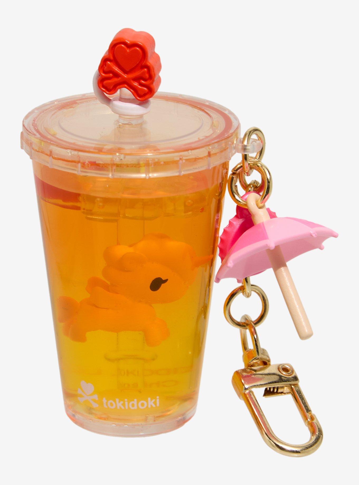 tokidoki Unicorno Beverage Besties Tropical Fizz Liquid Filled Keychain, , hi-res