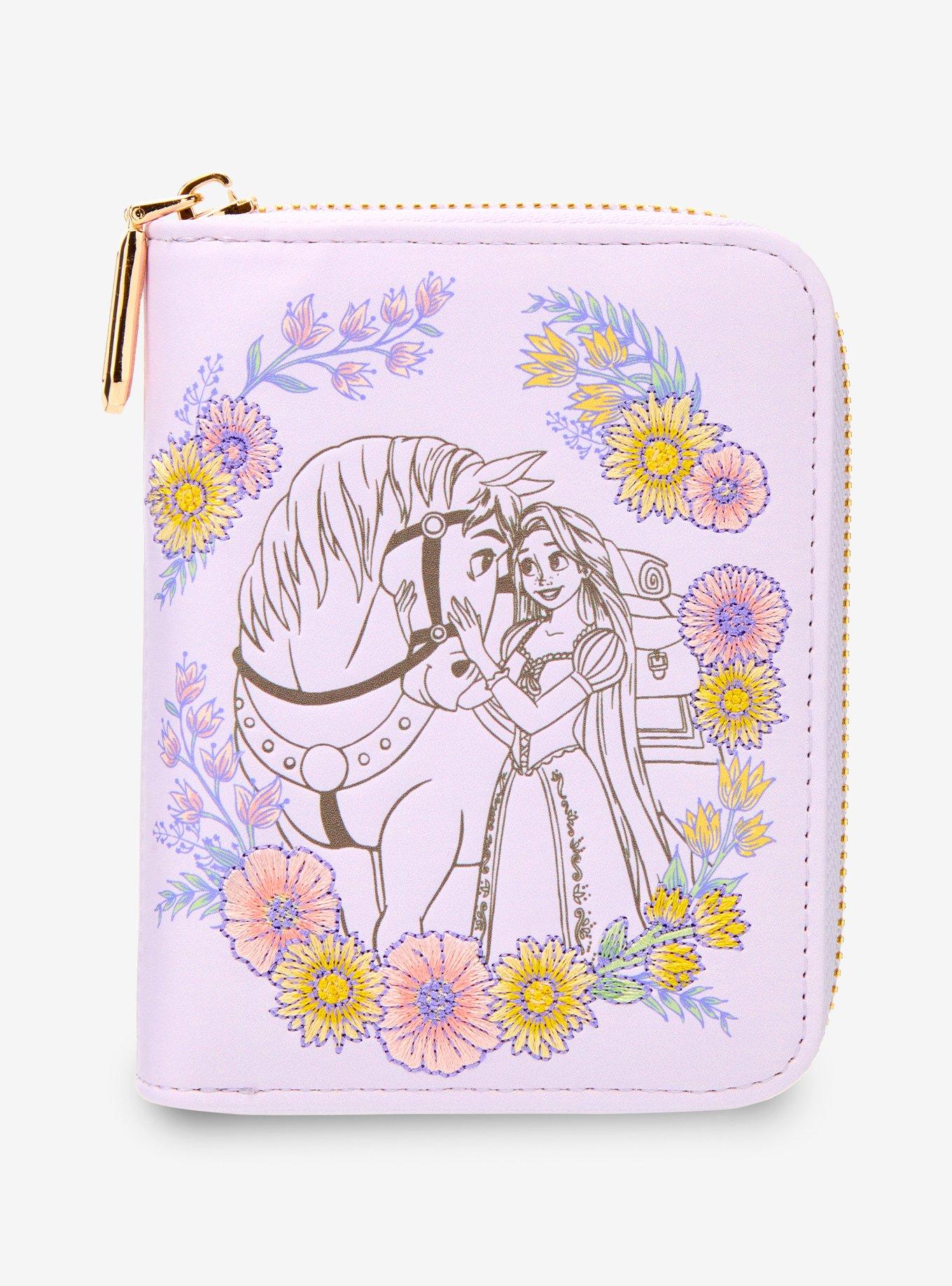 Disney Tangled Rapunzel & Maximus Floral Zip Wallet &mdash; BoxLunch Exclusive, , hi-res