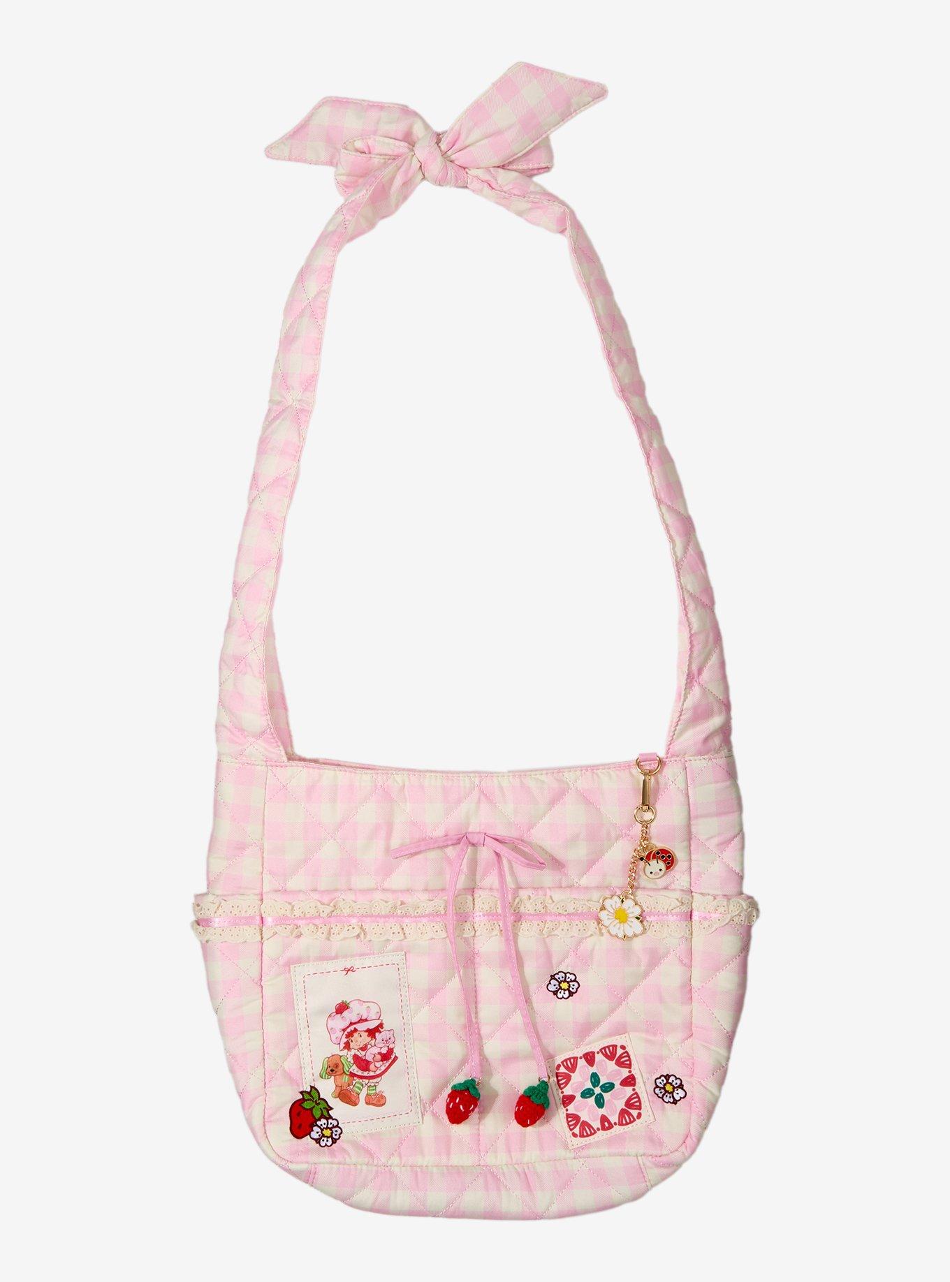 Strawberry Shortcake Pink Gingham Crossbody Bag &mdash; BoxLunch Exclusive, , hi-res