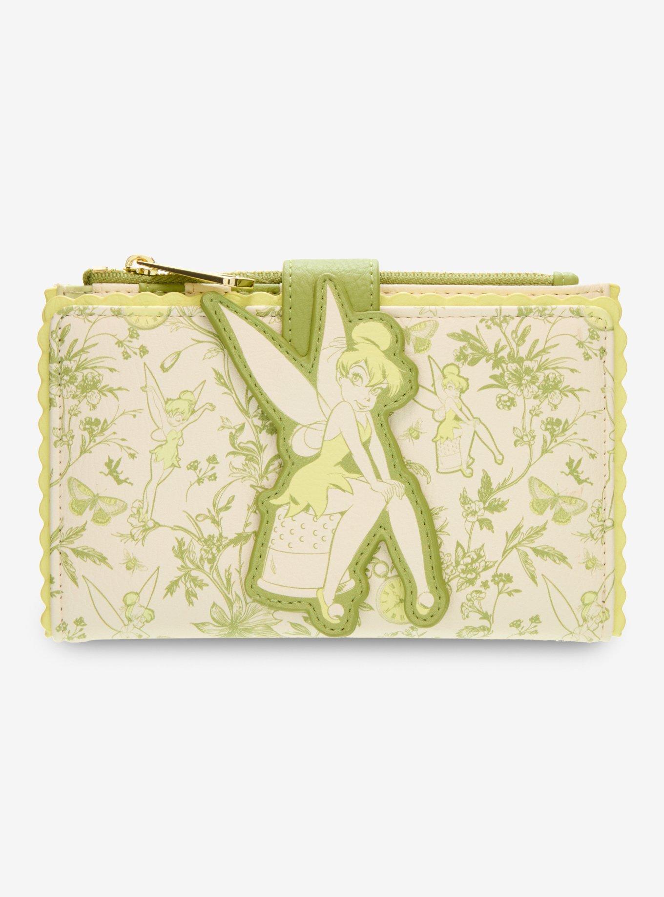Loungefly Disney Peter Pan Tinker Bell Floral Allover Print Wallet - BoxLunch Exclusive, , hi-res