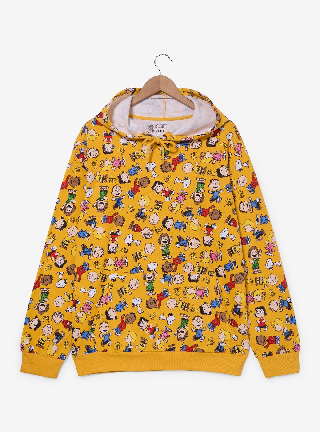 Peanuts Characters Allover Print Women's Hoodie - BoxLunch Exclusive, , hi-res