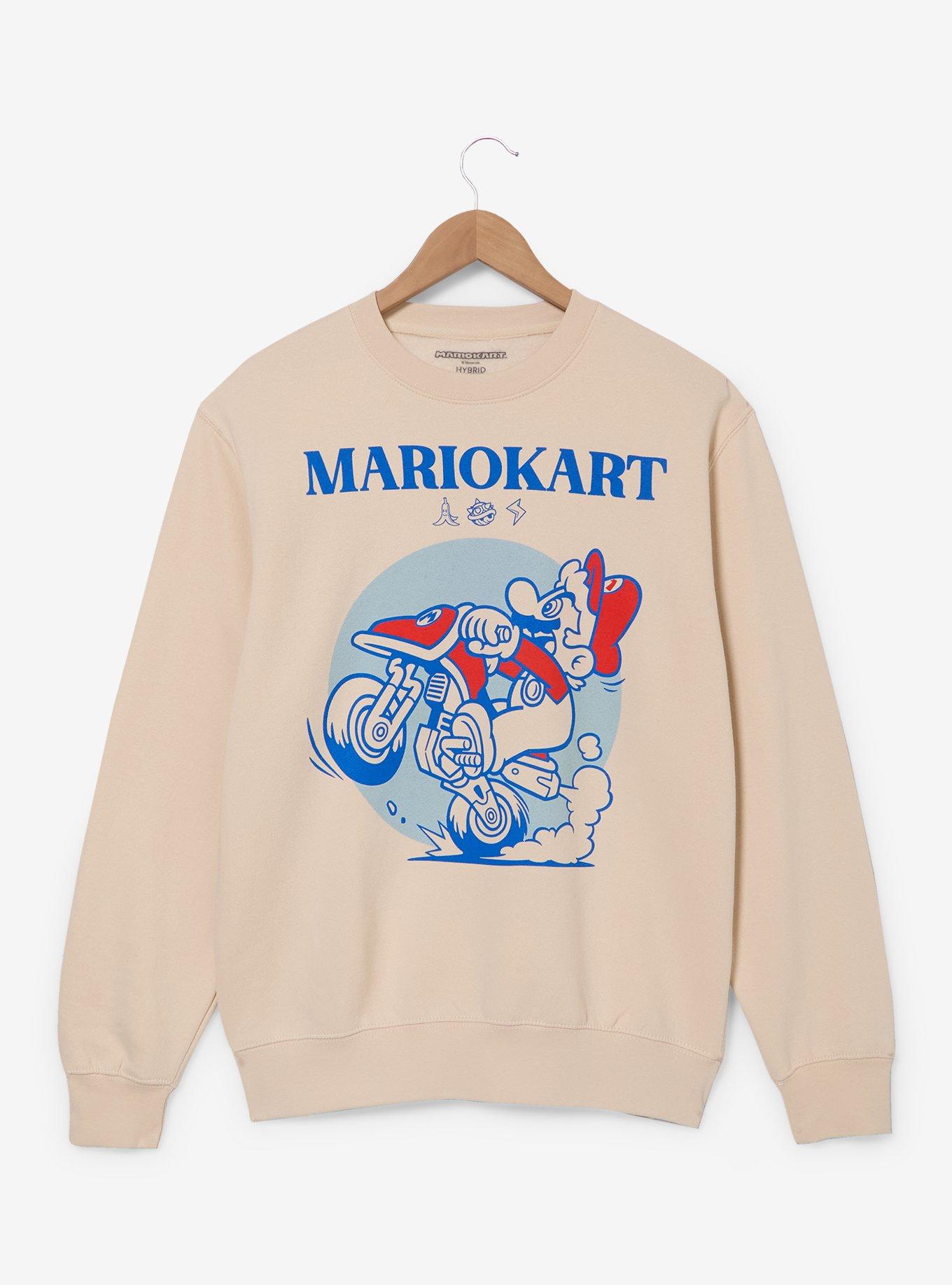 Nintendo Mario Kart Mario Motorcycle Crewneck - BoxLunch Exclusive, , hi-res