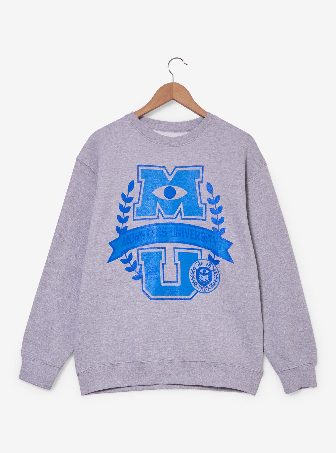 Disney Pixar Monsters University Logo Women's Crewneck — BoxLunch Exclusive, , hi-res