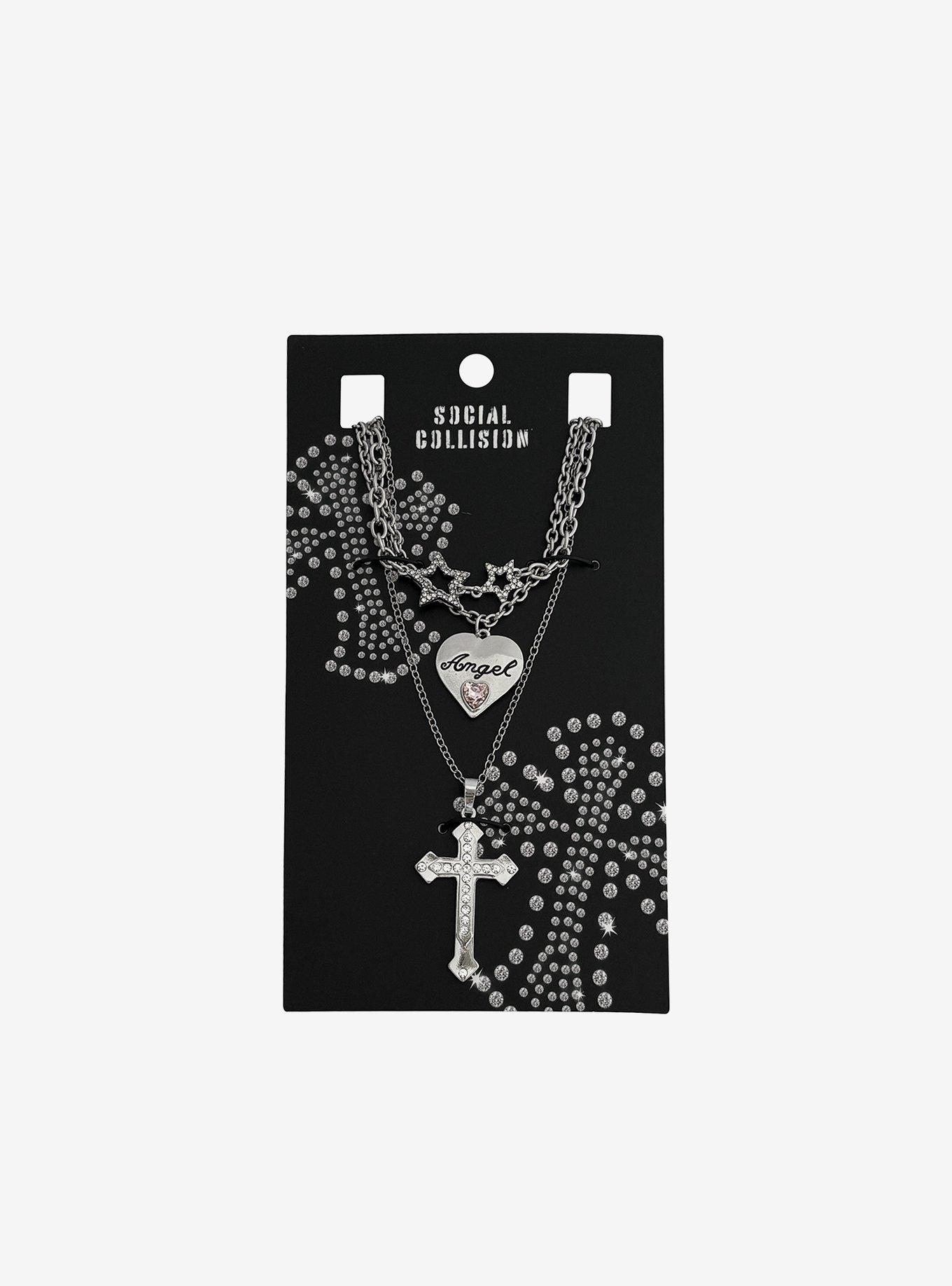 Social Collision Angel Star Necklace Set, , hi-res