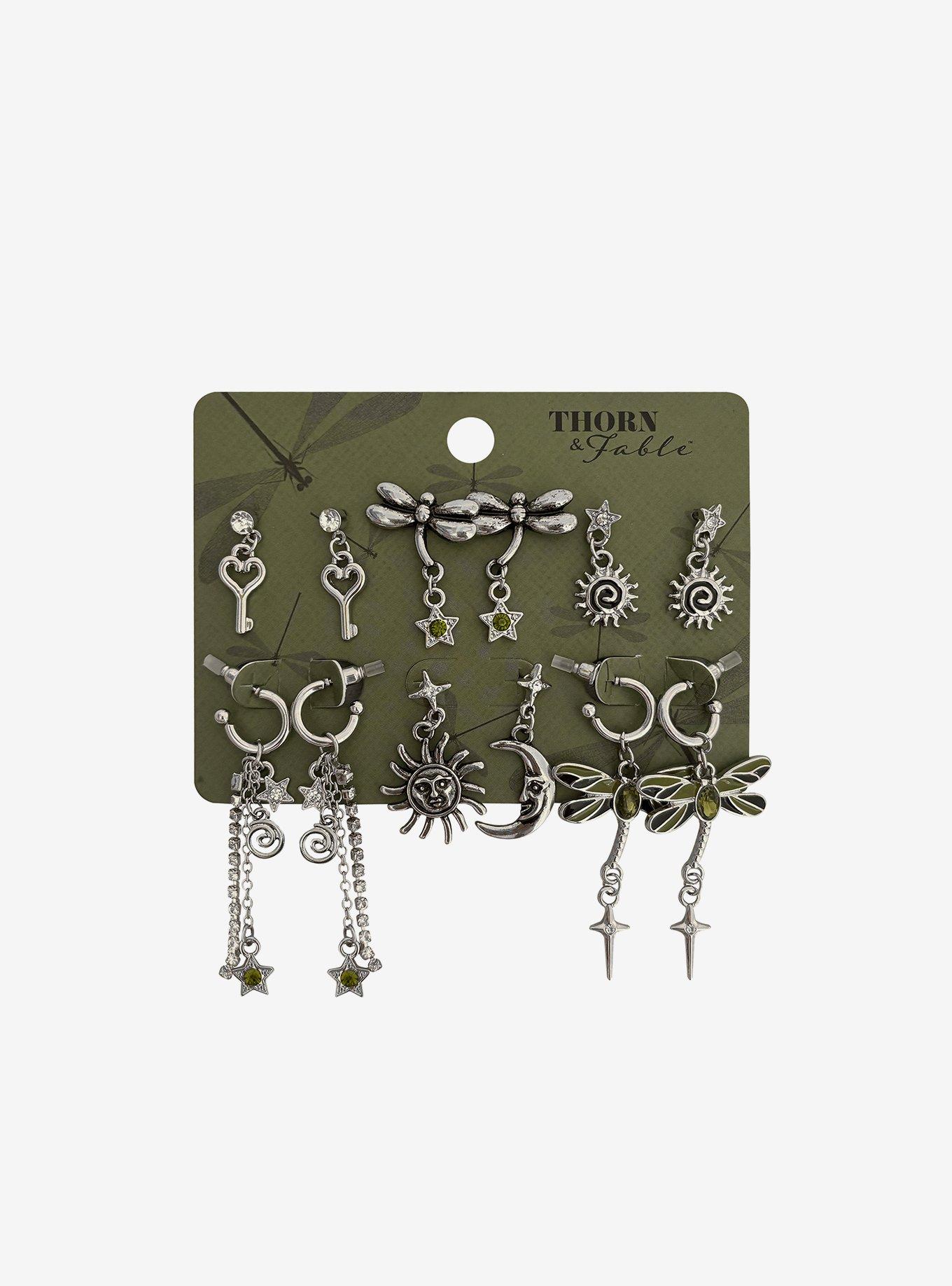 Thorn & Fable Celestial Dragonfly Earring Set, , hi-res
