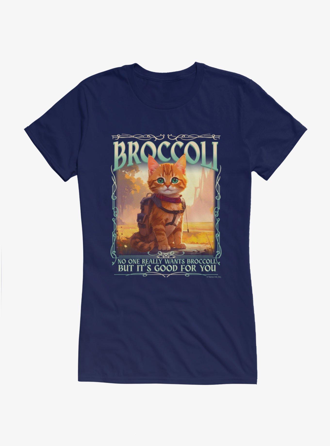 Fourth Wing Broccoli Cat Girls T-Shirt Hot Topic Exclusive, , hi-res