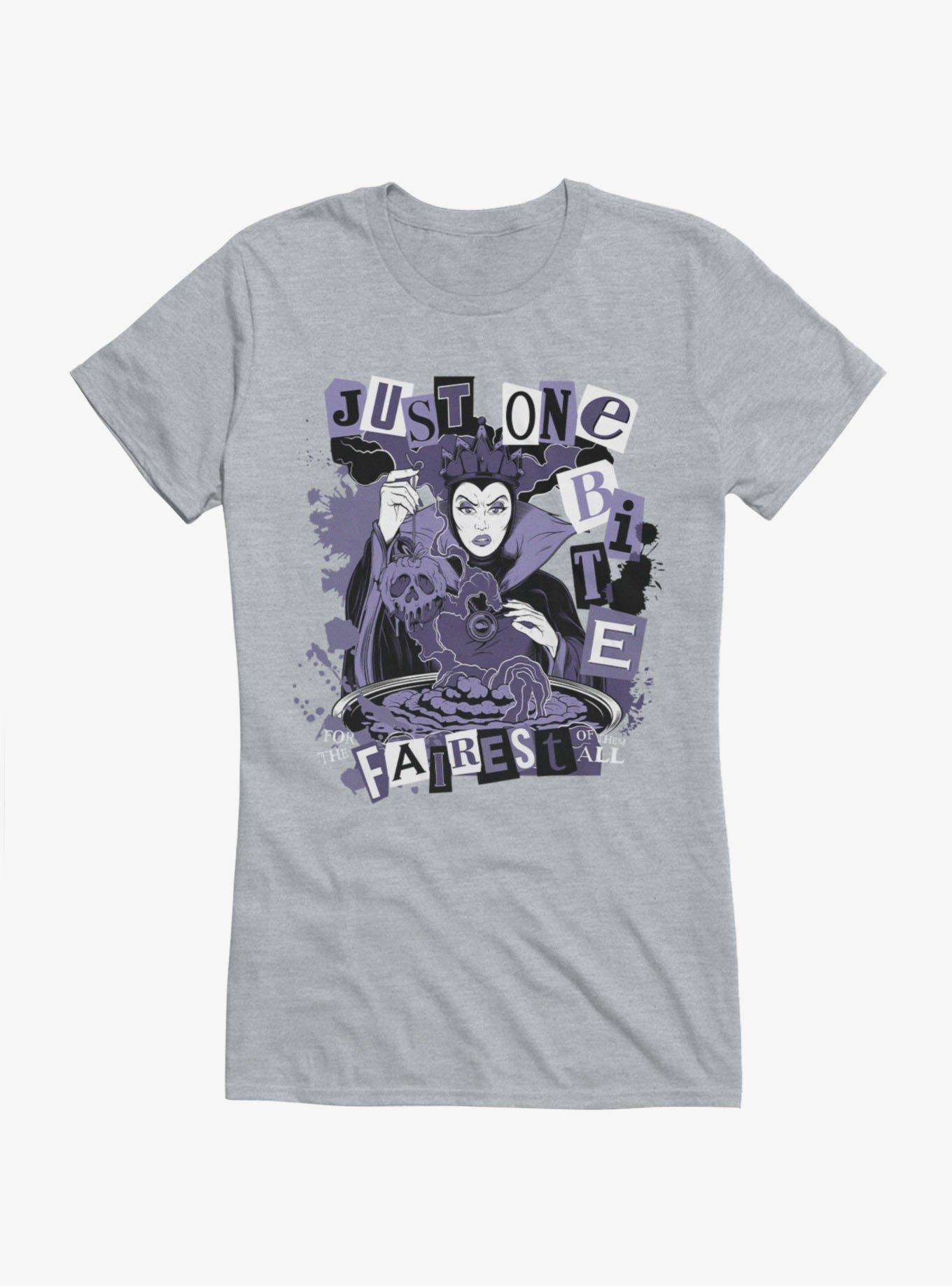 Disney Villains Snow White Evil Queen Just One Bite Block Letters Girls T-Shirt Hot Topic Exclusive, , hi-res