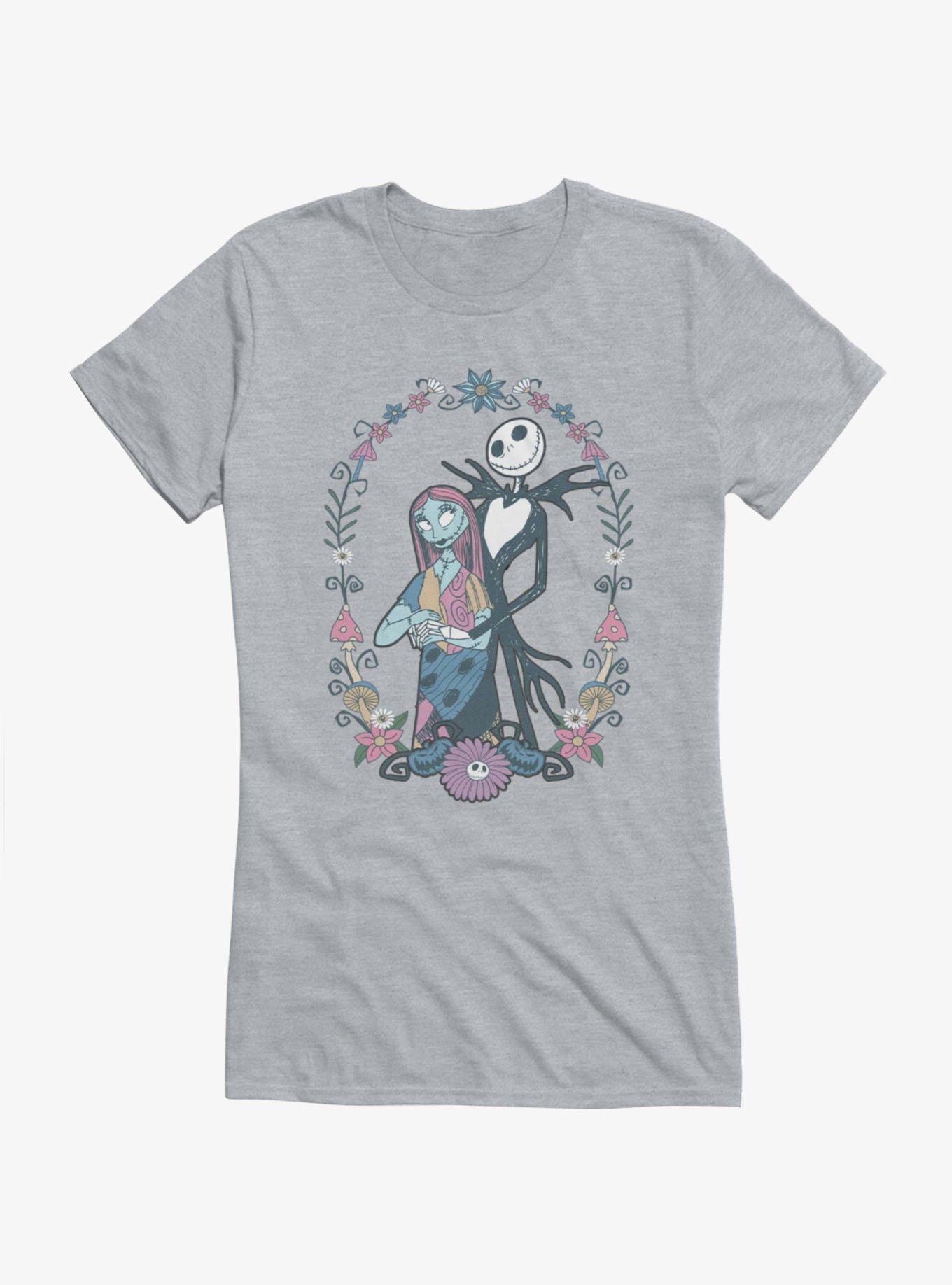 Disney The Nightmare Before Christmas Jack and Sally Flowers Girls T-Shirt Hot Topic Exclusive, , hi-res