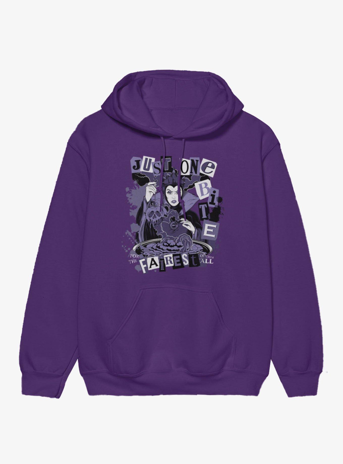 Disney Villains Snow White Evil Queen Just One Bite Block Letters Hoodie Hot Topic Exclusive, , hi-res