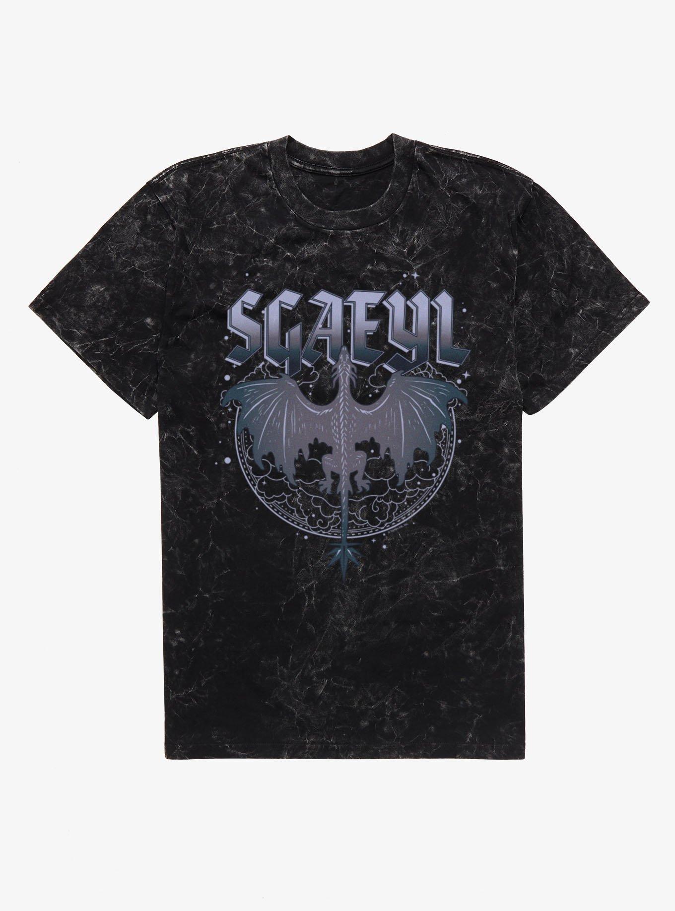 Fourth Wing Sgaeyl Daggertail Flight Mineral Wash T-Shirt Hot Topic Excluisve, , hi-res