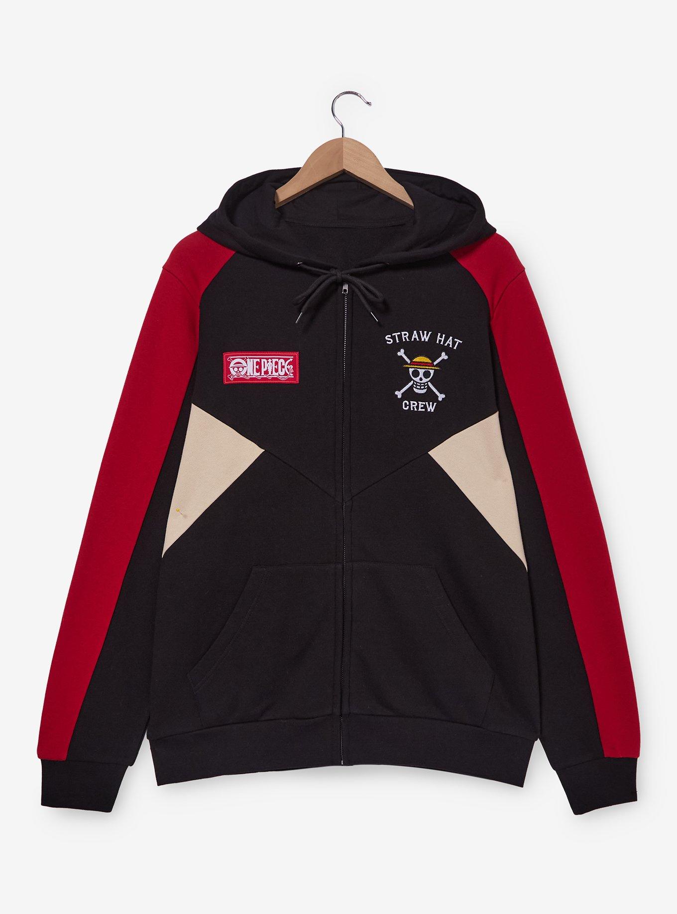 One Piece Straw Hat Crew Color Block Hoodie &mdash; BoxLunch Exclusive, , hi-res