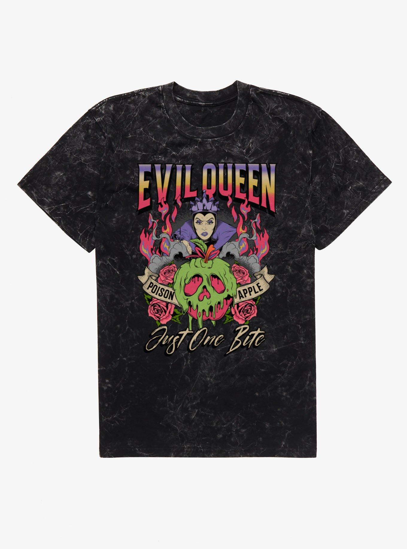 Disney Villains Snow White Evil Queen Just One Bite Mineral Wash T-Shirt Hot Topic Exclusive