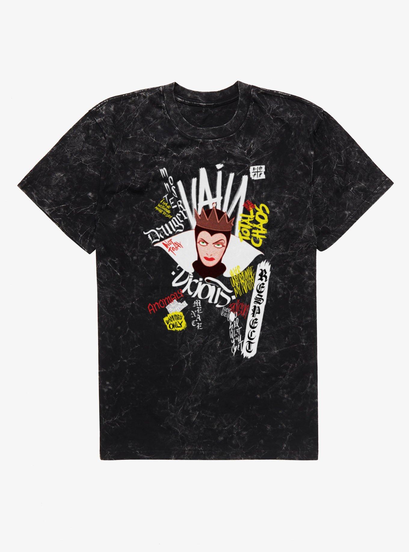 Disney Villains Snow White Evil Queen Graffiti Mineral Wash T-Shirt Hot Topic Exclusive, , hi-res
