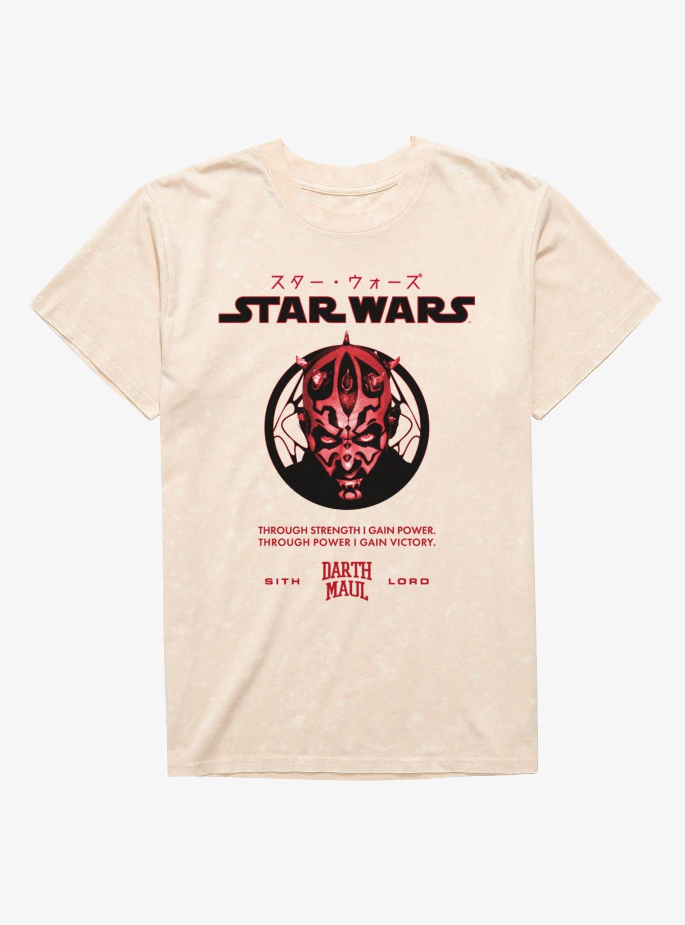 Star Wars Darth Maul Power Mineral Wash T-Shirt Hot Topic Exclusive, , hi-res
