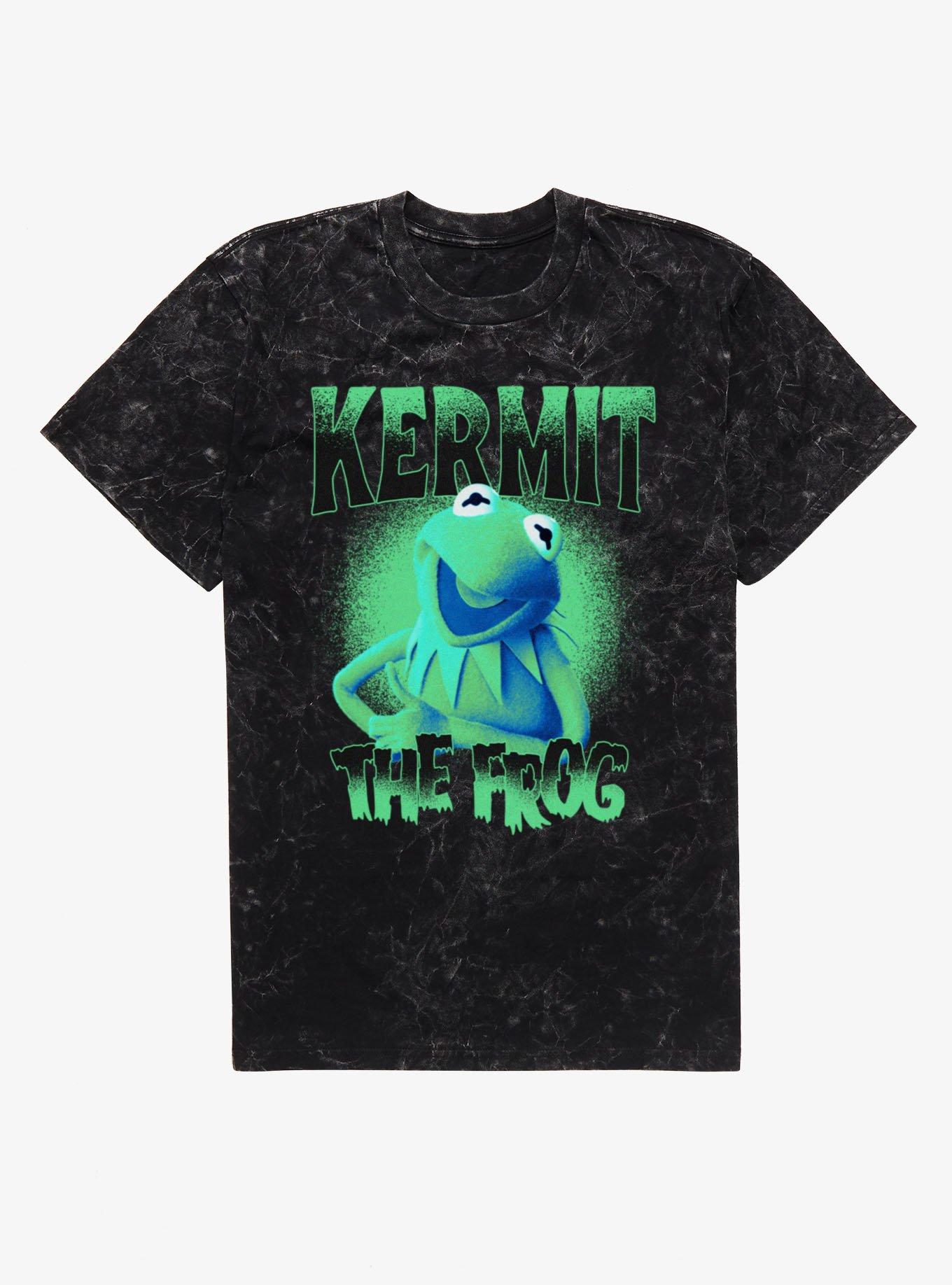 Disney The Muppets Kermit The Frog Street Gradient Mineral Wash T-Shirt Hot Topic Exclusive, , hi-res