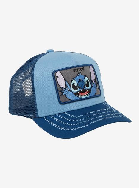 Disney Stitch Hawaii Patch Trucker  SnapBack Hat Disney Lilo & Stitch Hawaiian Print Snapback Hat | Hot Topic main image 2