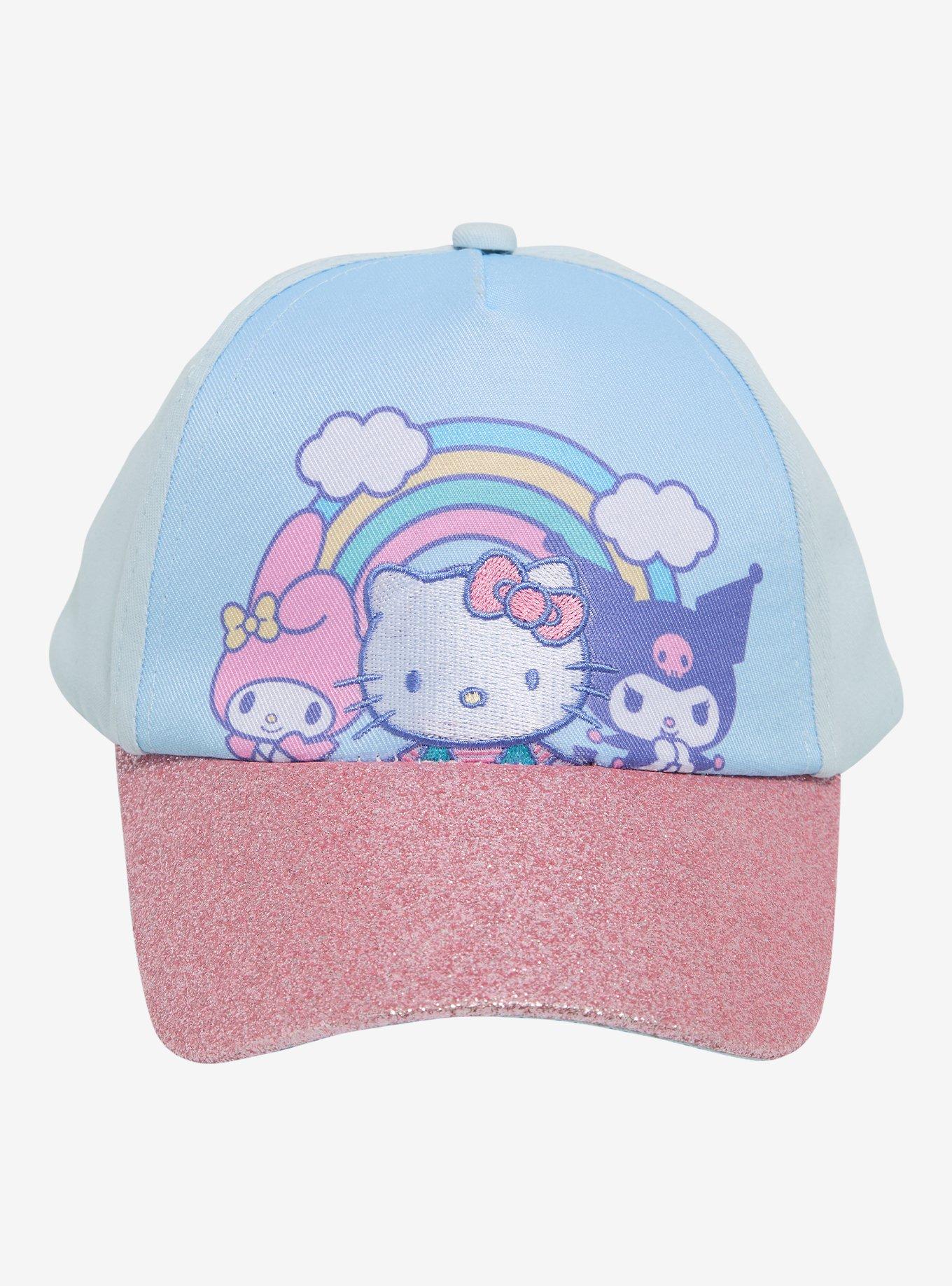 Hello Kitty And Friends Rainbow Glitter Brim Snapback Hat, , hi-res