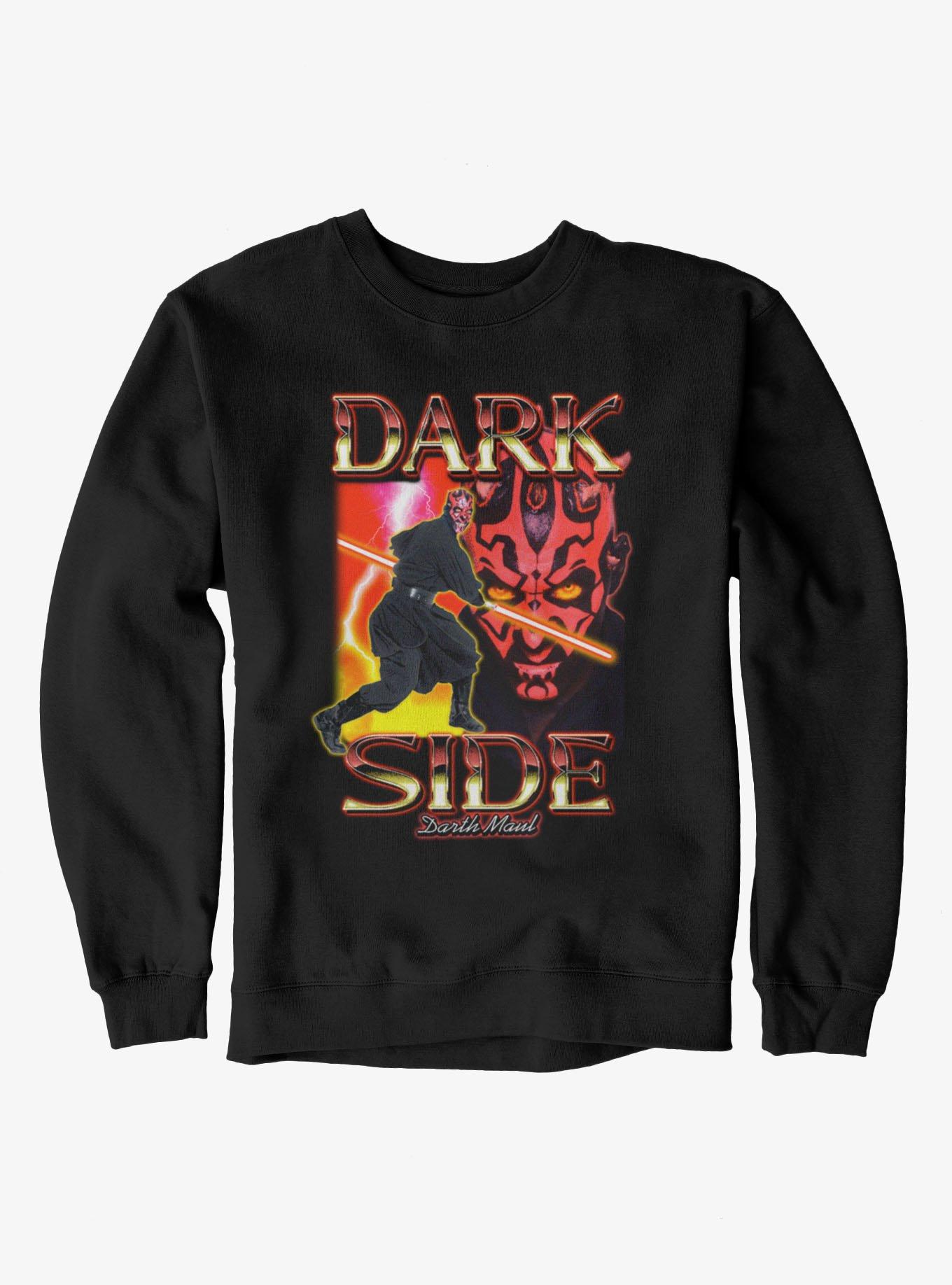 Star Wars Dark Side Darth Maul Sweatshirt Hot Topic Exclusive, , hi-res