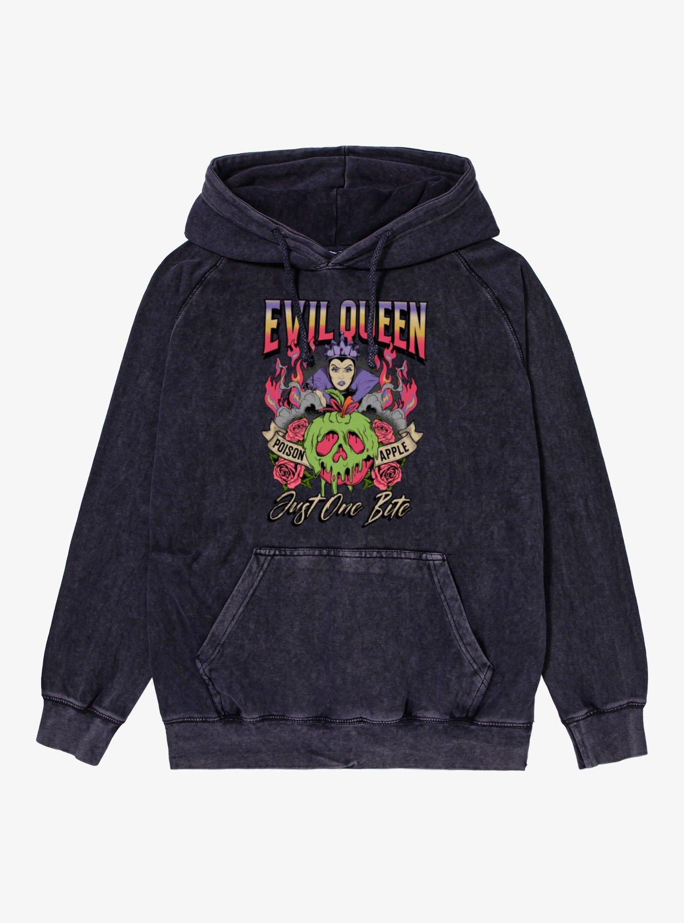 Disney Villains Snow White Evil Queen Just One Bite Mineral Wash Hoodie Hot Topic Exclusive, , hi-res