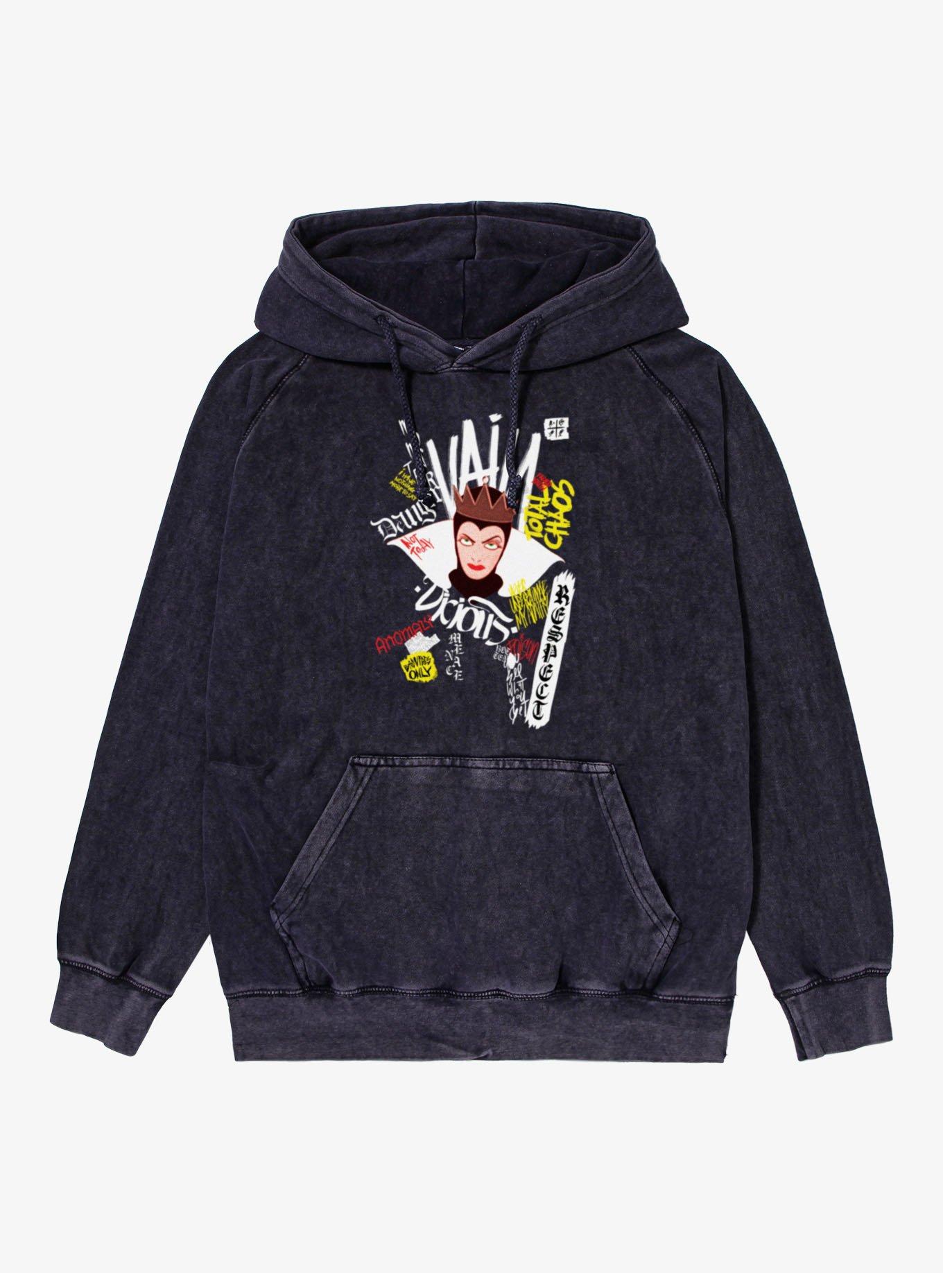 Disney Villains Snow White Evil Queen Graffiti Mineral Wash Hoodie Hot Topic Exclusive, , hi-res