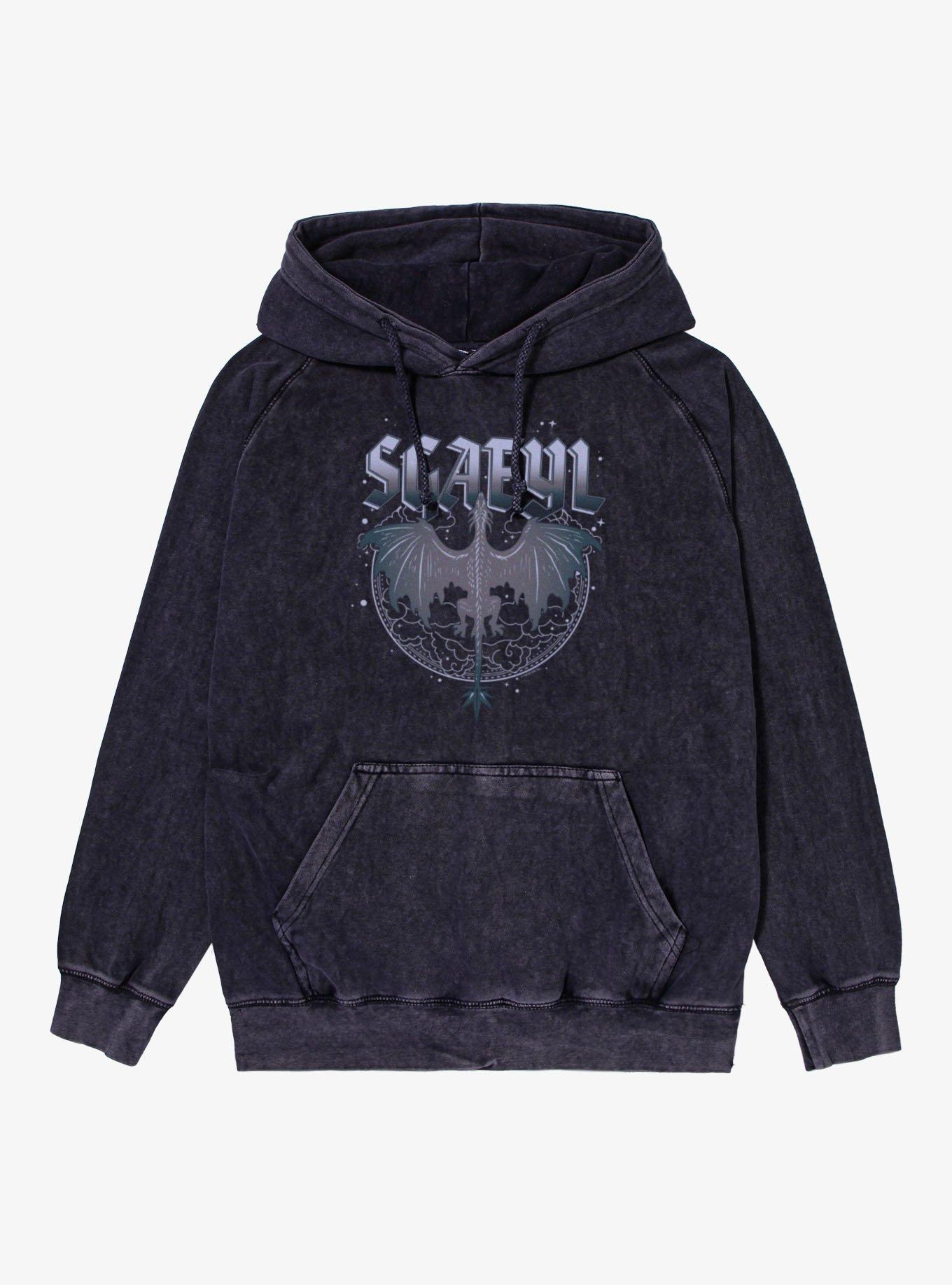Fourth Wing Sgaeyl Flight Mineral Wash Hoodie Hot Topic Exclusive, , hi-res