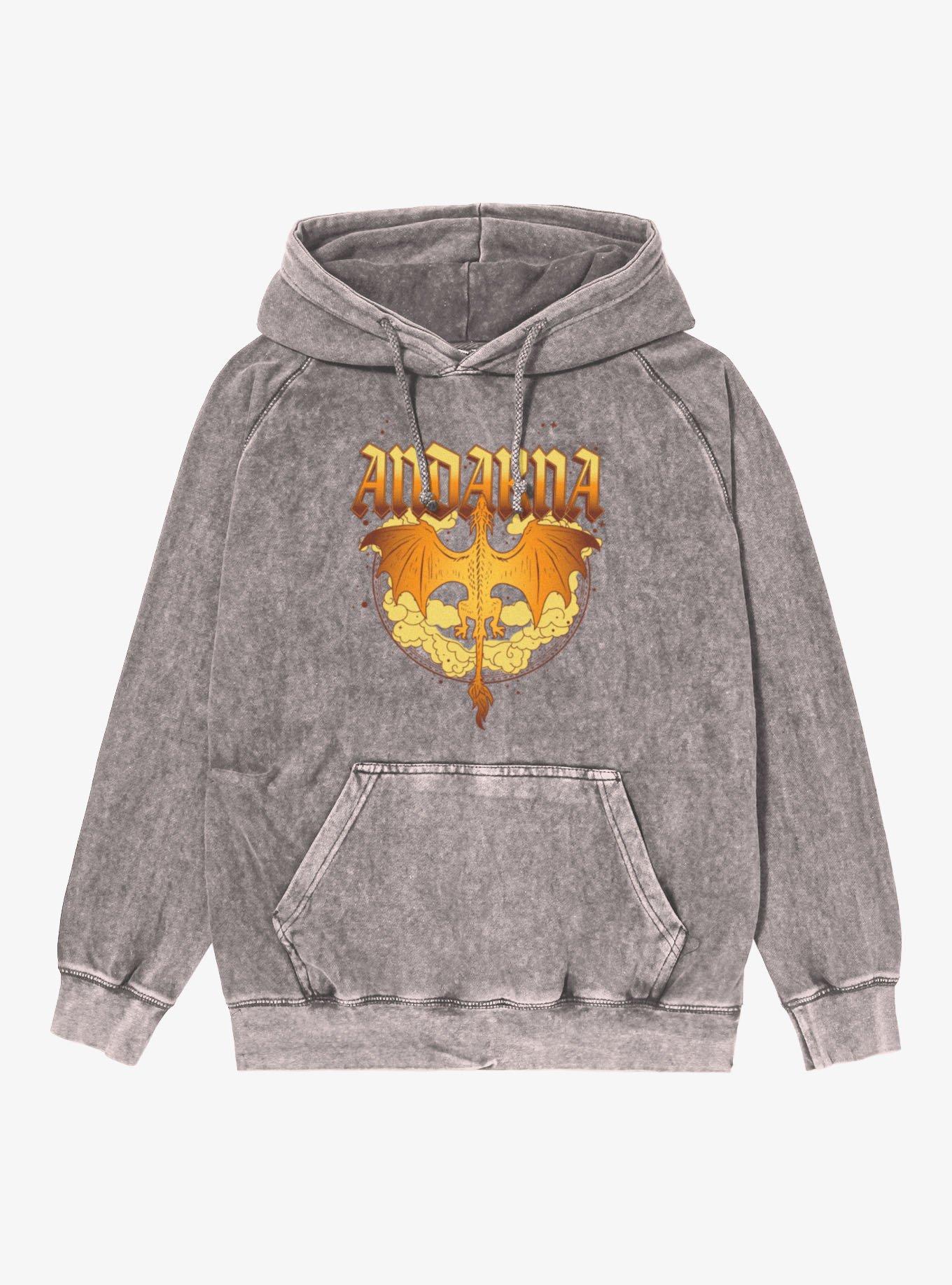 Fourth Wing Andarna Flight Mineral Wash Hoodie Hot Topic Exclusive, , hi-res