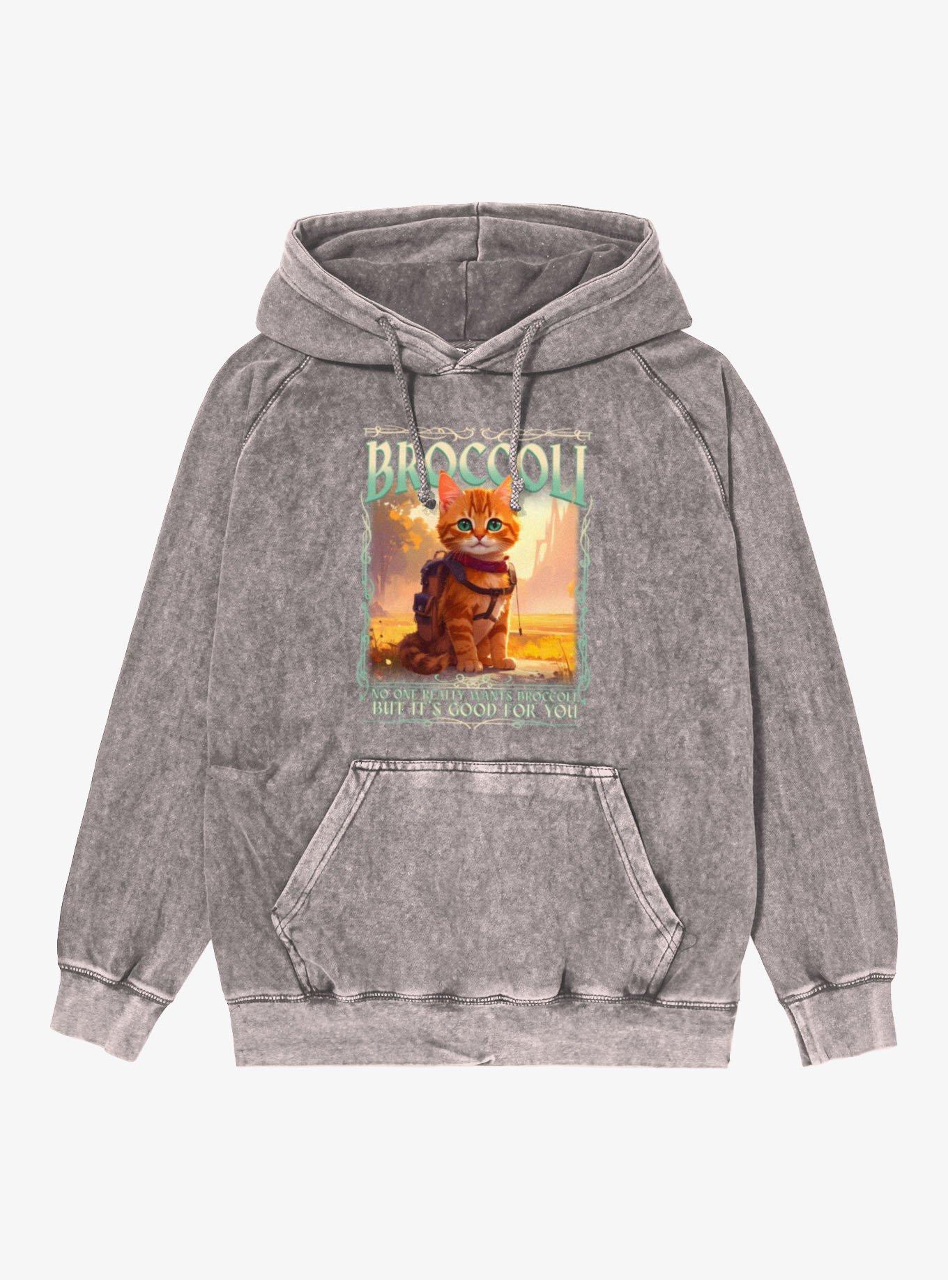 Fourth Wing Broccoli Portrait Mineral Wash Hoodie Hot Topic Exclusive, , hi-res