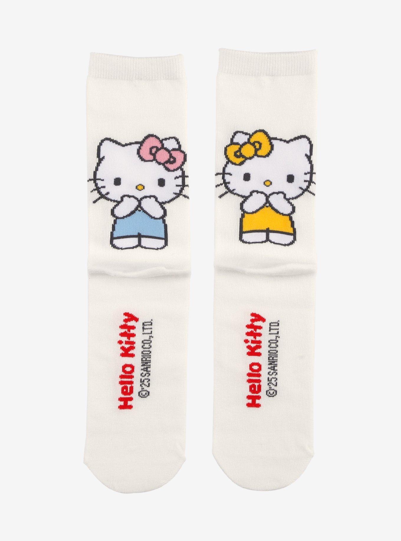 Sanrio Japan Originals Hello Kitty & Mimmy Mismatch Crew Socks, , hi-res