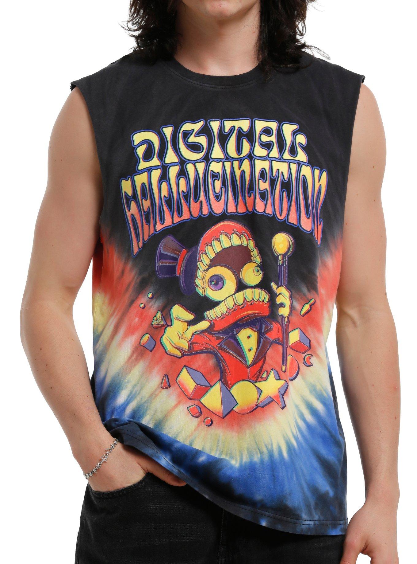 The Amazing Digital Circus Digital Hallucination Tie-Dye Muscle Tank Top, , hi-res