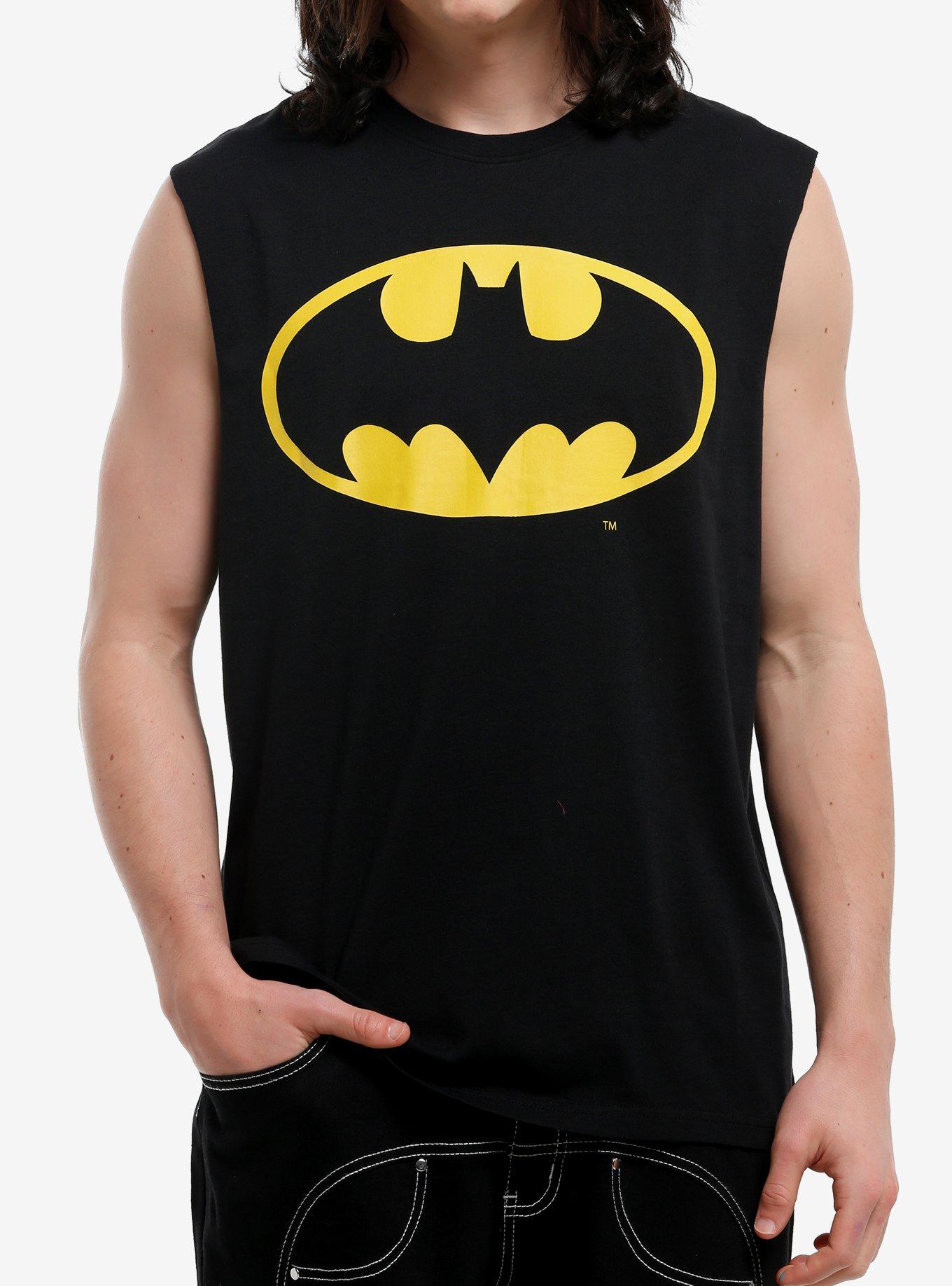 DC Comics Batman Logo Muscle Tank Top, , hi-res