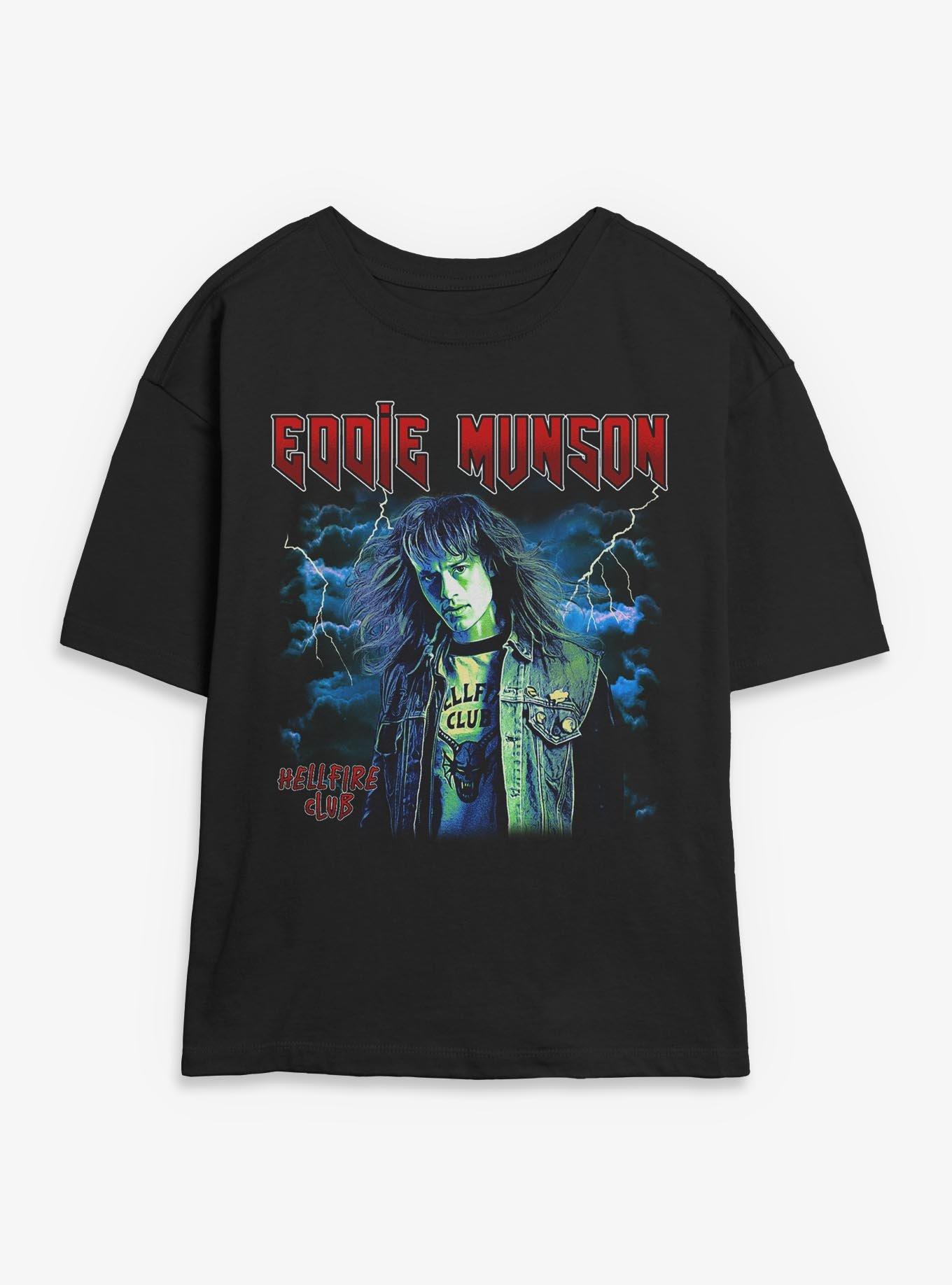 Stranger Things Eddie Munson Hellfire Club Portrait Womens Skimmer T-Shirt, , hi-res