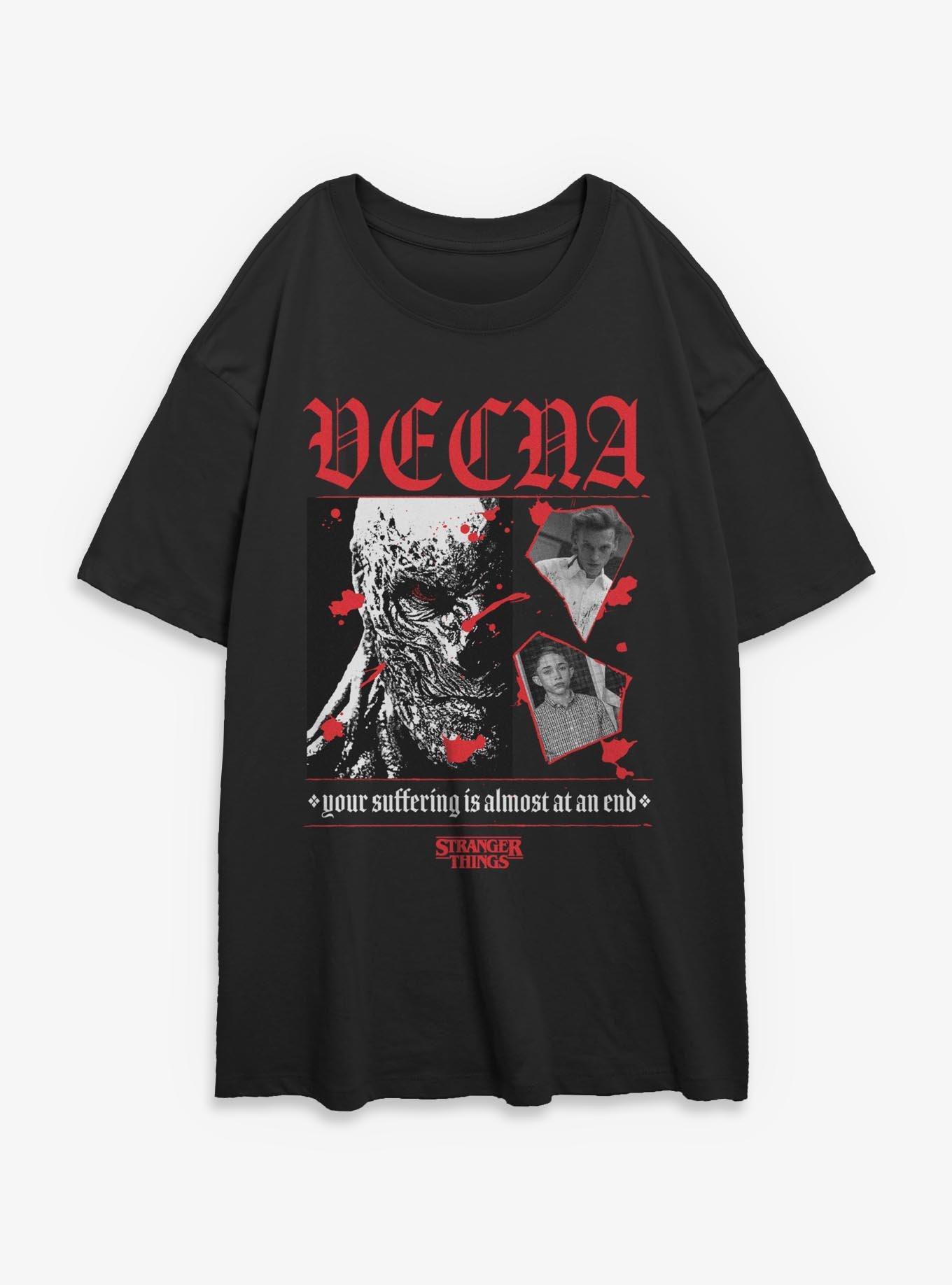 Stranger Things Vecna To The End Womens Oversized T-Shirt, BLACK, hi-res view 1