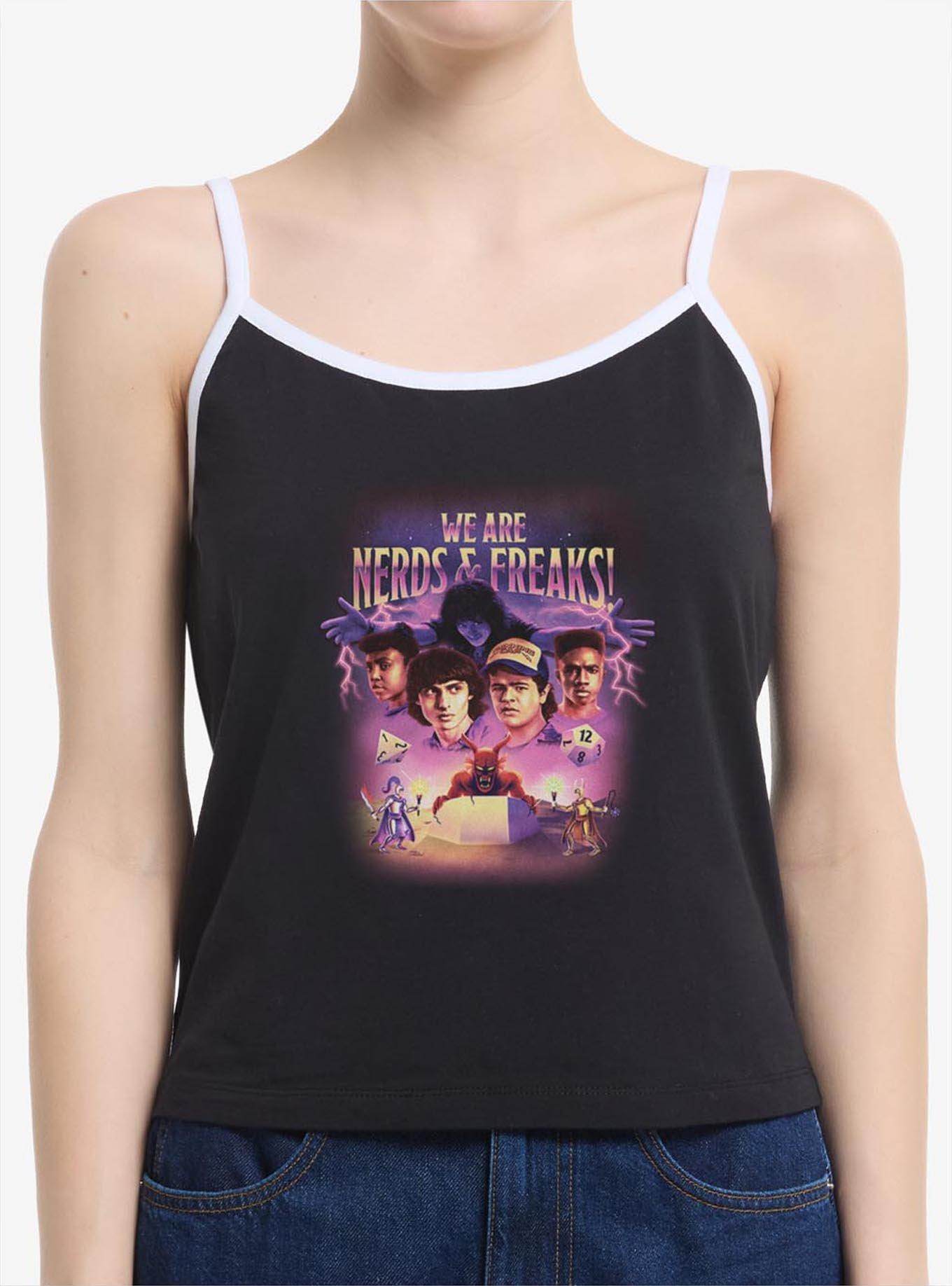 Stranger Things We Are Nerds Freaks Retro Womens Cami Tank Top, , hi-res
