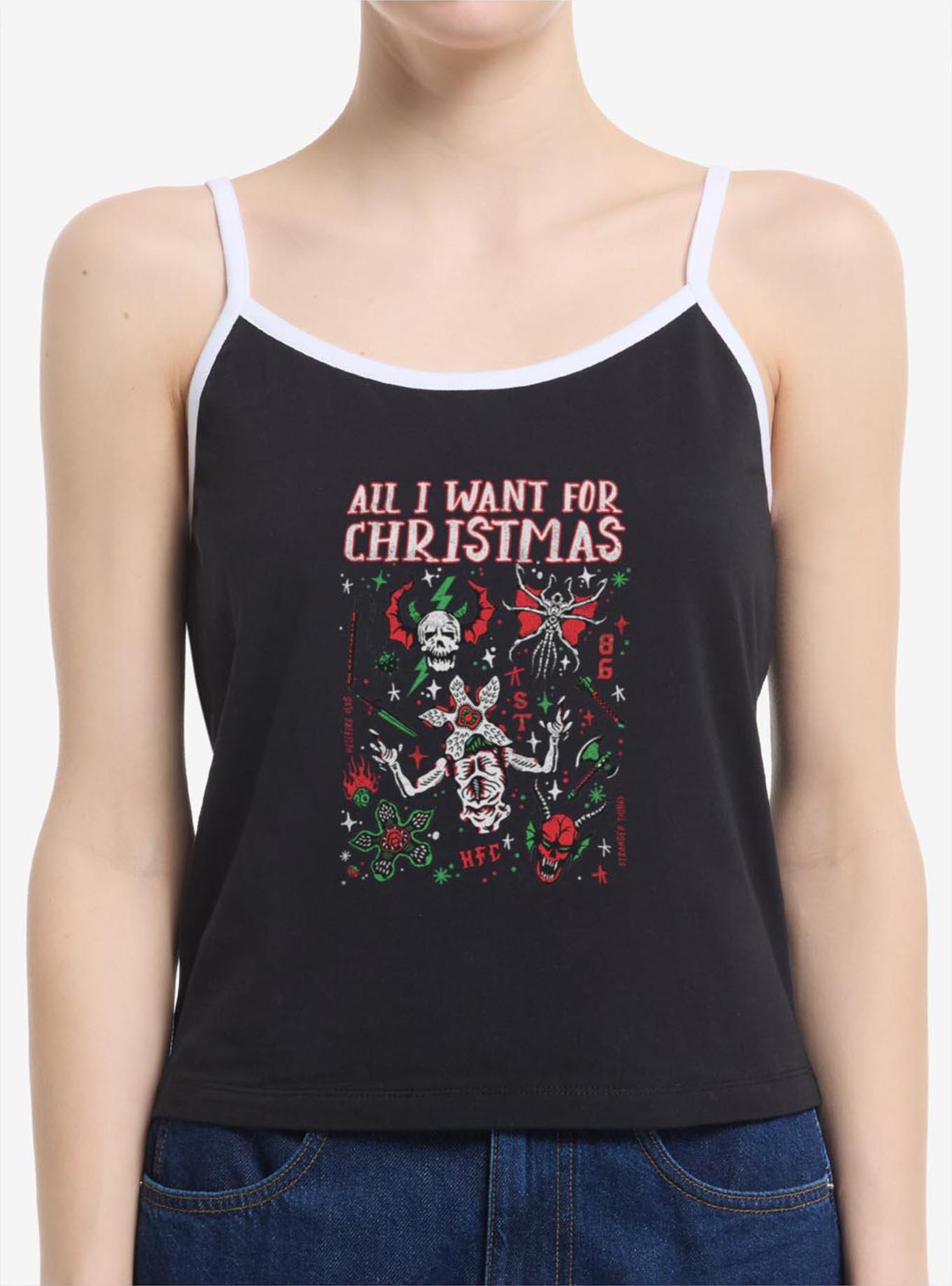 Stranger Things All I Want For Christmas Hellfire Club Womens Cami Tank Top, , hi-res